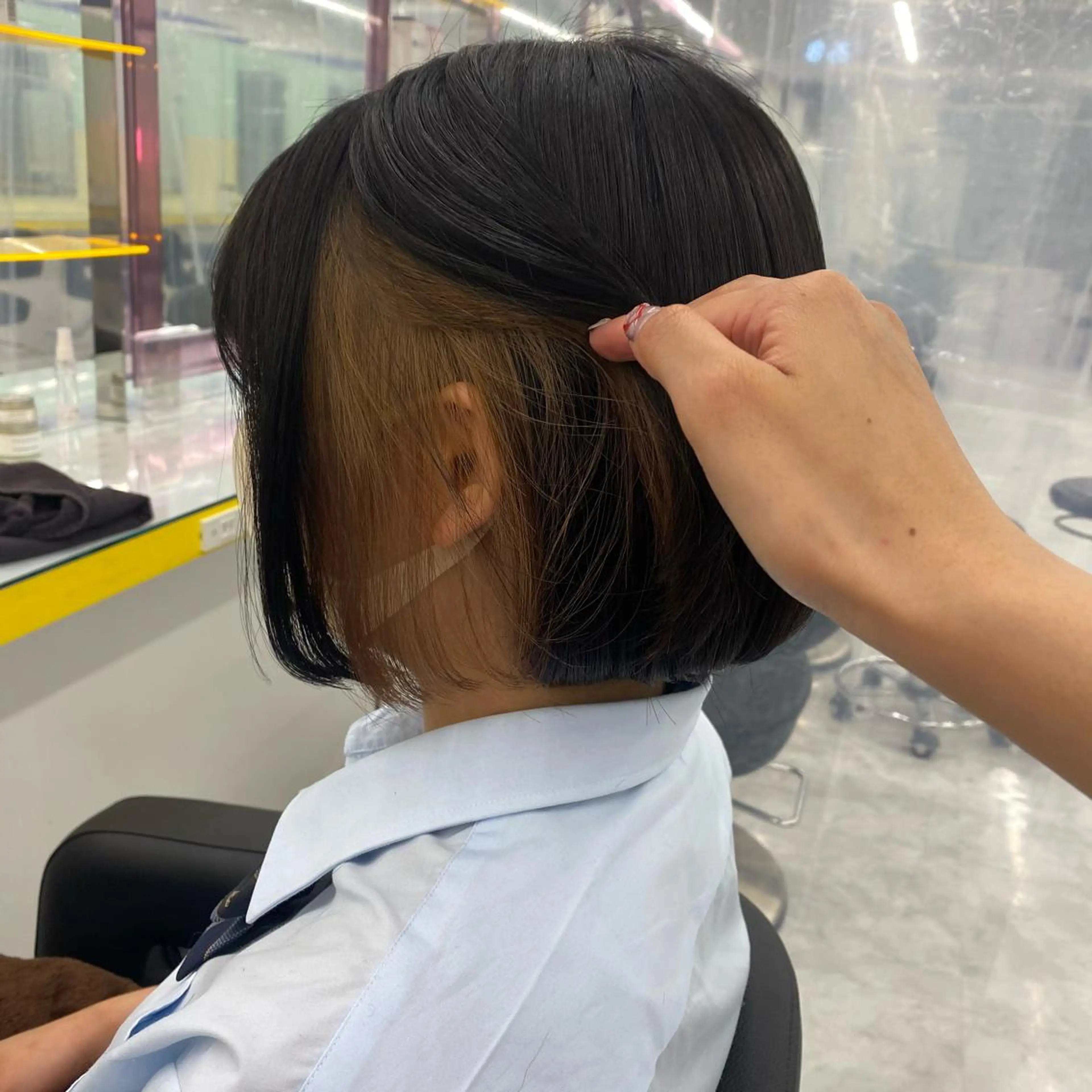 ショート カラー ヘアアレンジ ヘアカラー トリートメント GOTODAY shair salon 横浜mare店所属・mai🍑暖色カラー /レイヤー💖のヘアスタイル