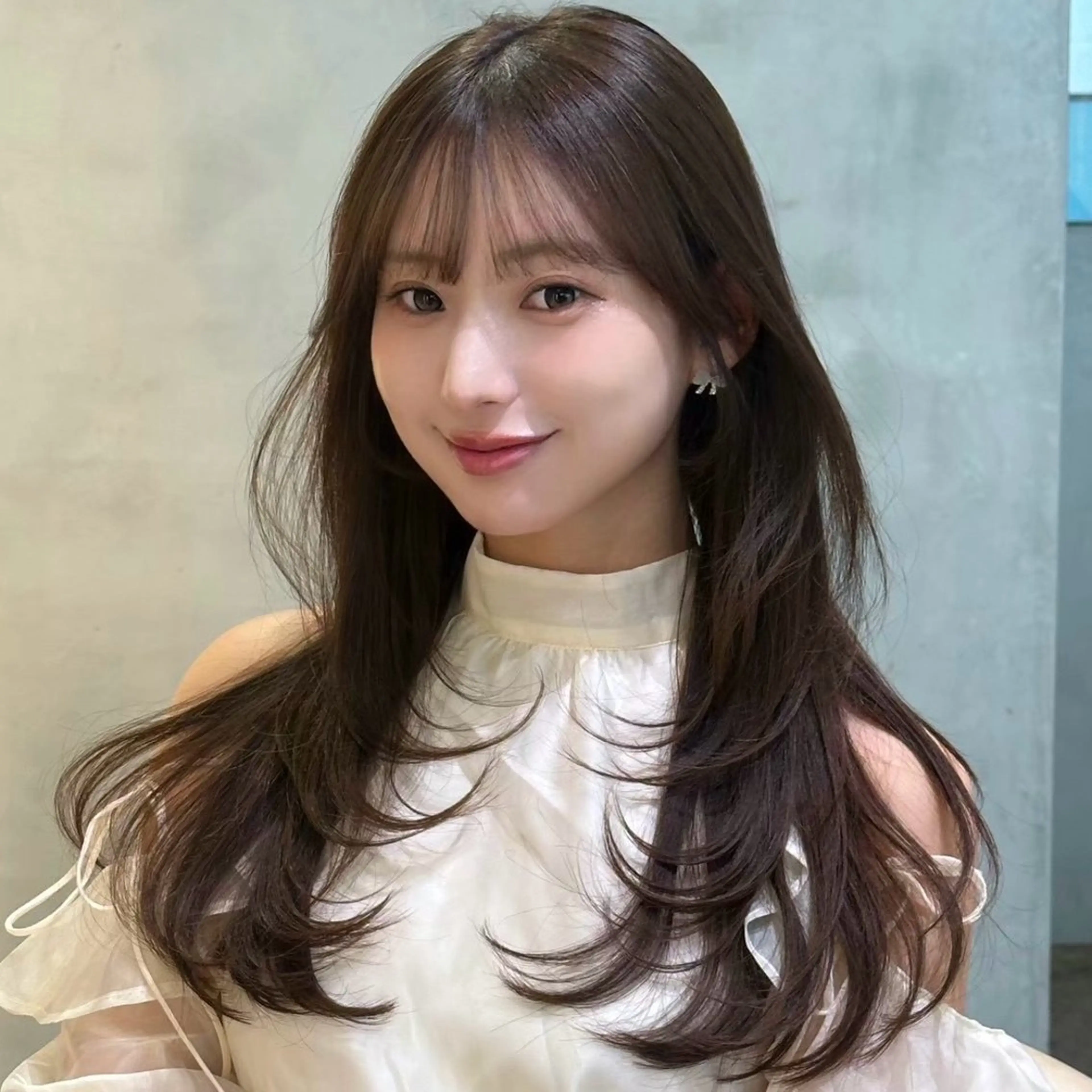 ロング ボブ/レイヤー/ 縮毛矯正/ 渡邊莉玖のヘアスタイル