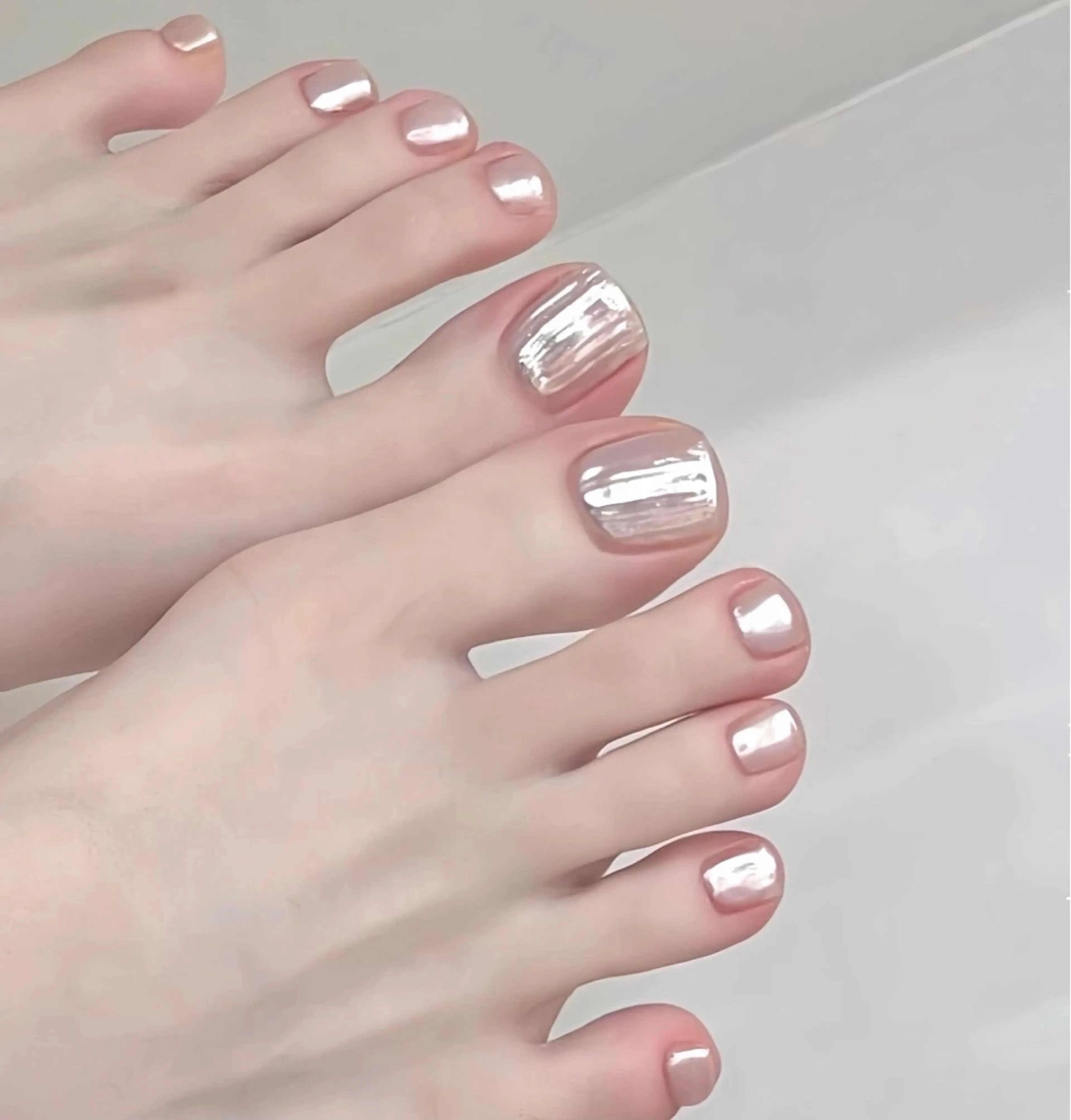 ネイル フットネイル M🌷nail 長さだし専門店のネイルデザイン