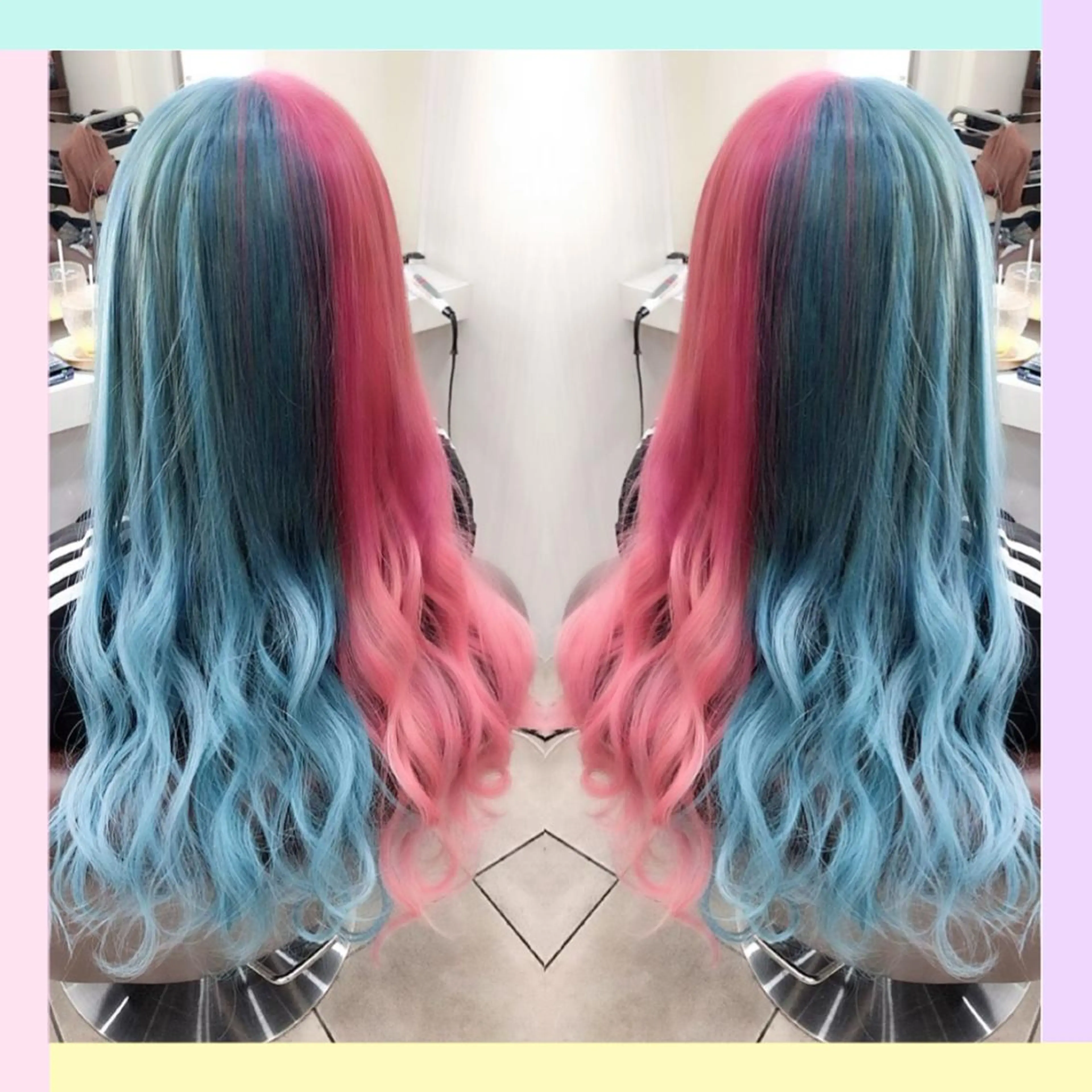 ロング カラー カット ヘアカラー トリートメント エクステ れん/ハイトーン /エクステ/韓国風のヘアスタイル