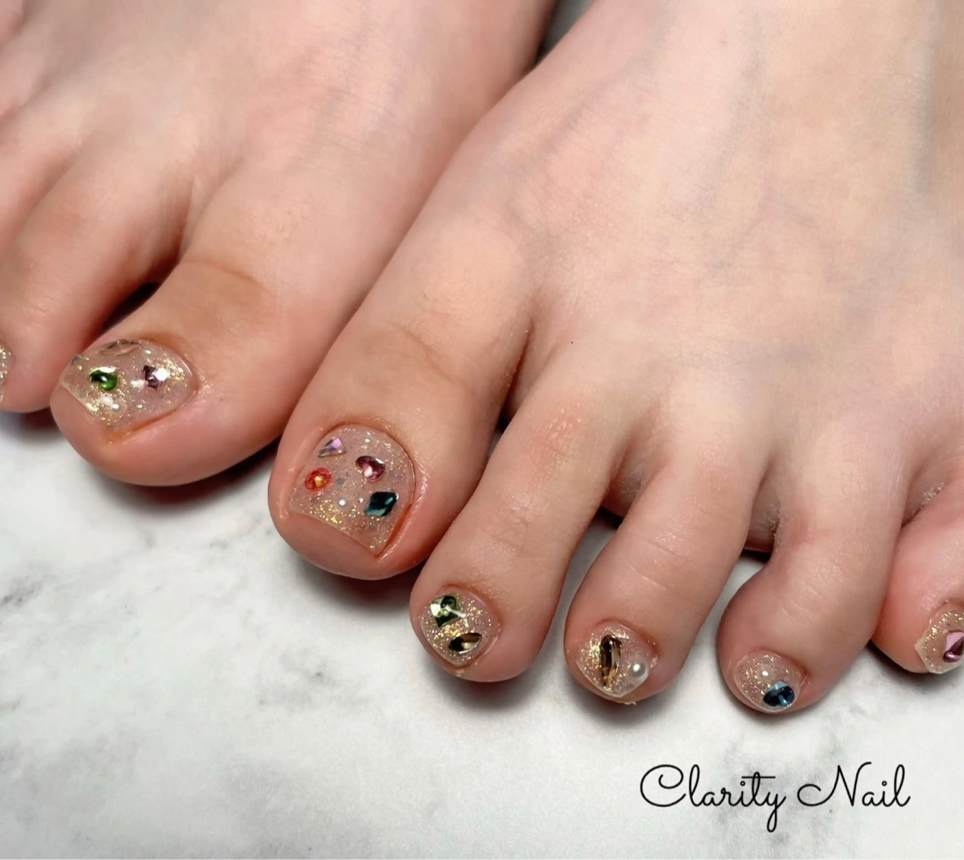 ネイル アートネイル フットネイル 持ち込み フットネイル Clarity Nailのネイルデザイン