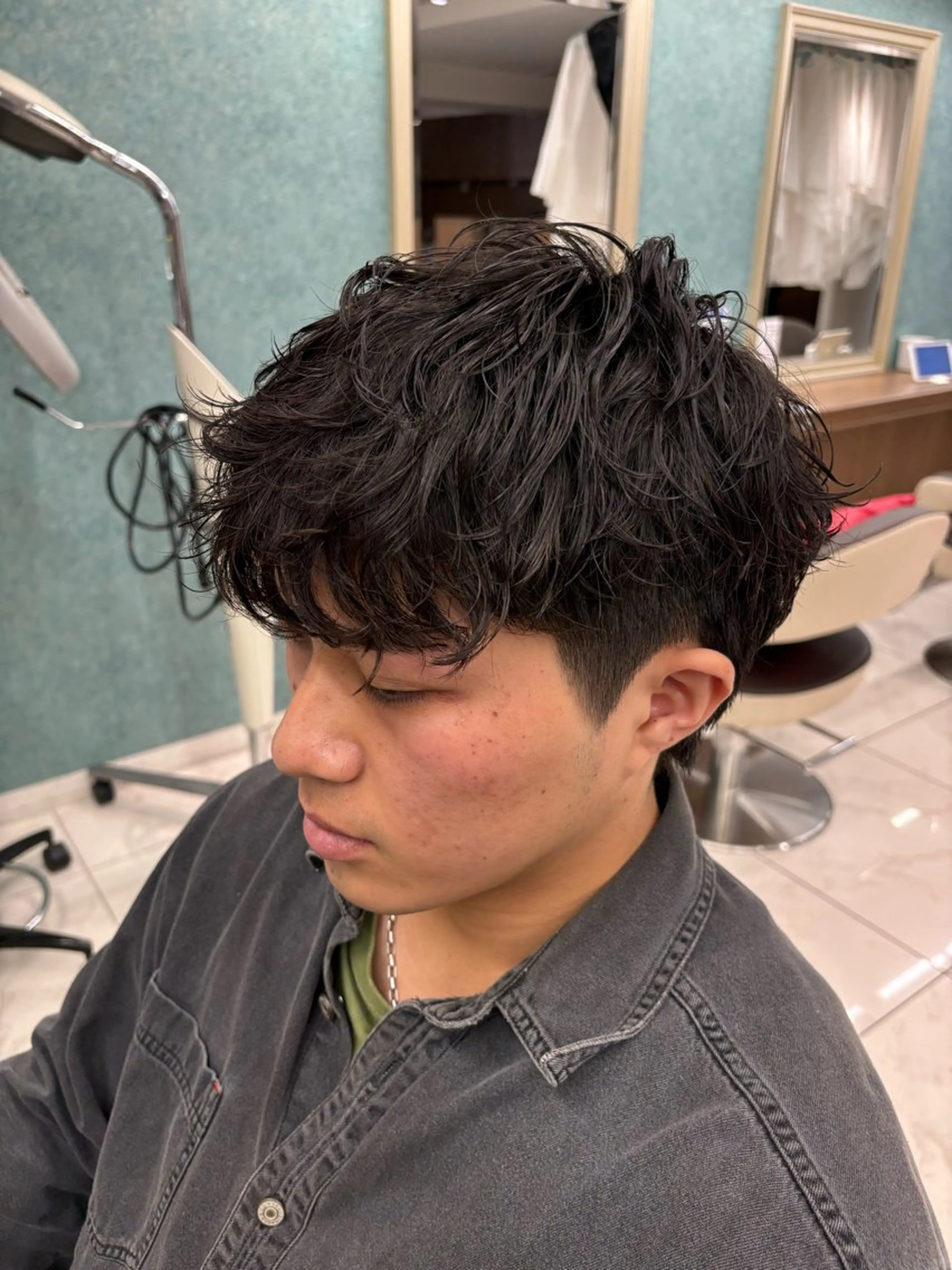【色気やばい🫣】メンズカット✂️＋大人っぽシャドウパーマ🦊✨＋ 内部補修トリートメント🫧の写真