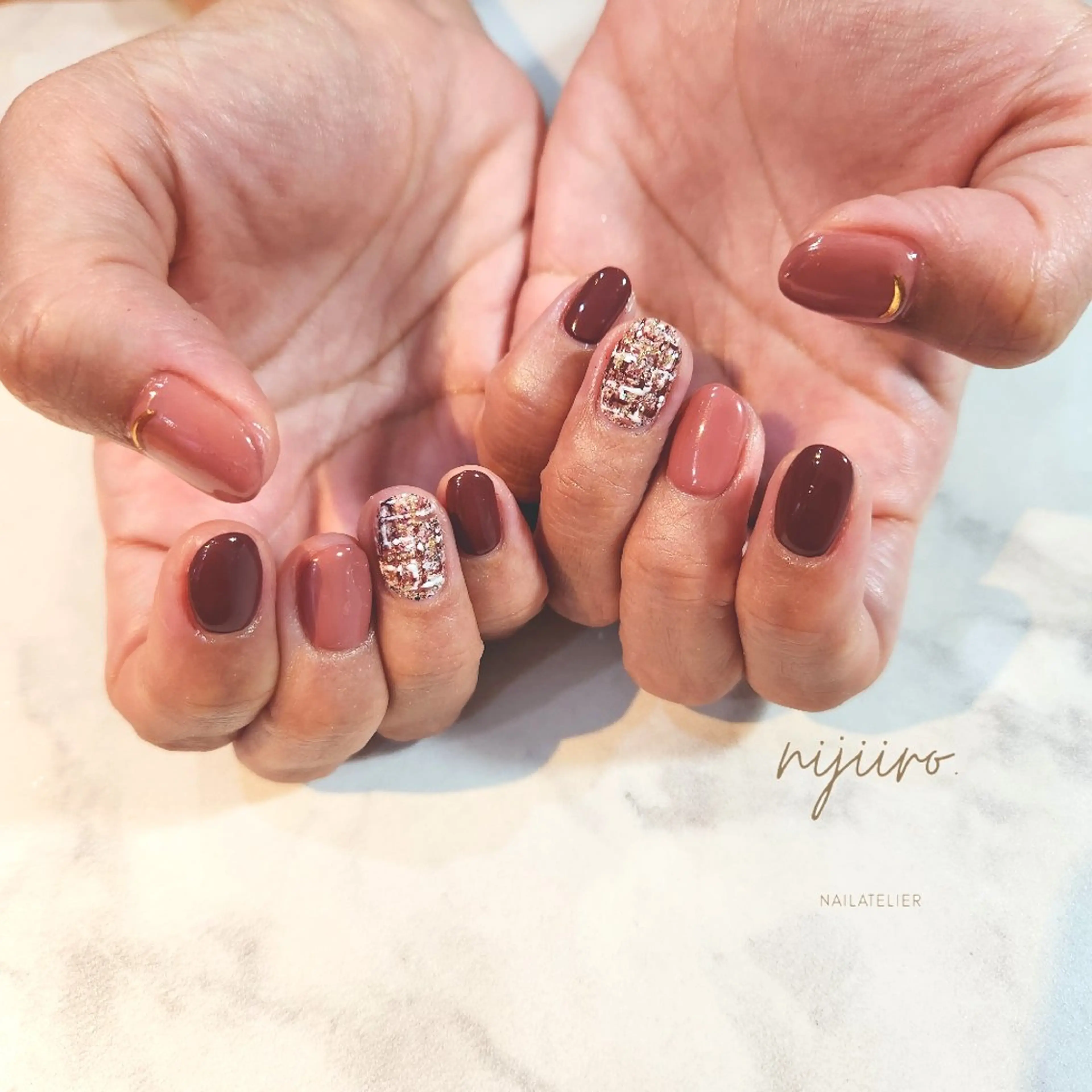 ネイル ハンドネイル nailatelier nijiiro.所属・nijiiro🌈 サトウのネイルデザイン