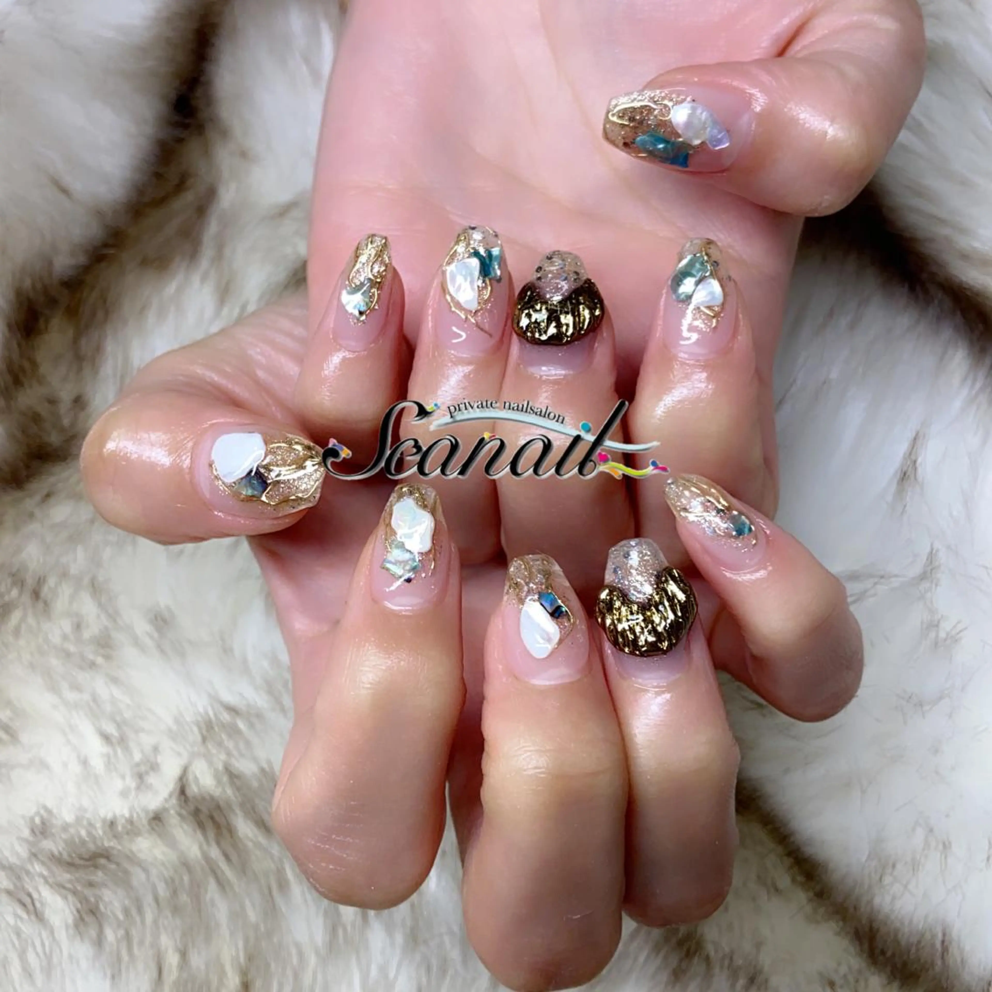 ネイル アートネイル クリアネイル フットネイル ジェルネイル ミラーネイル 小尾 栞のネイルデザイン