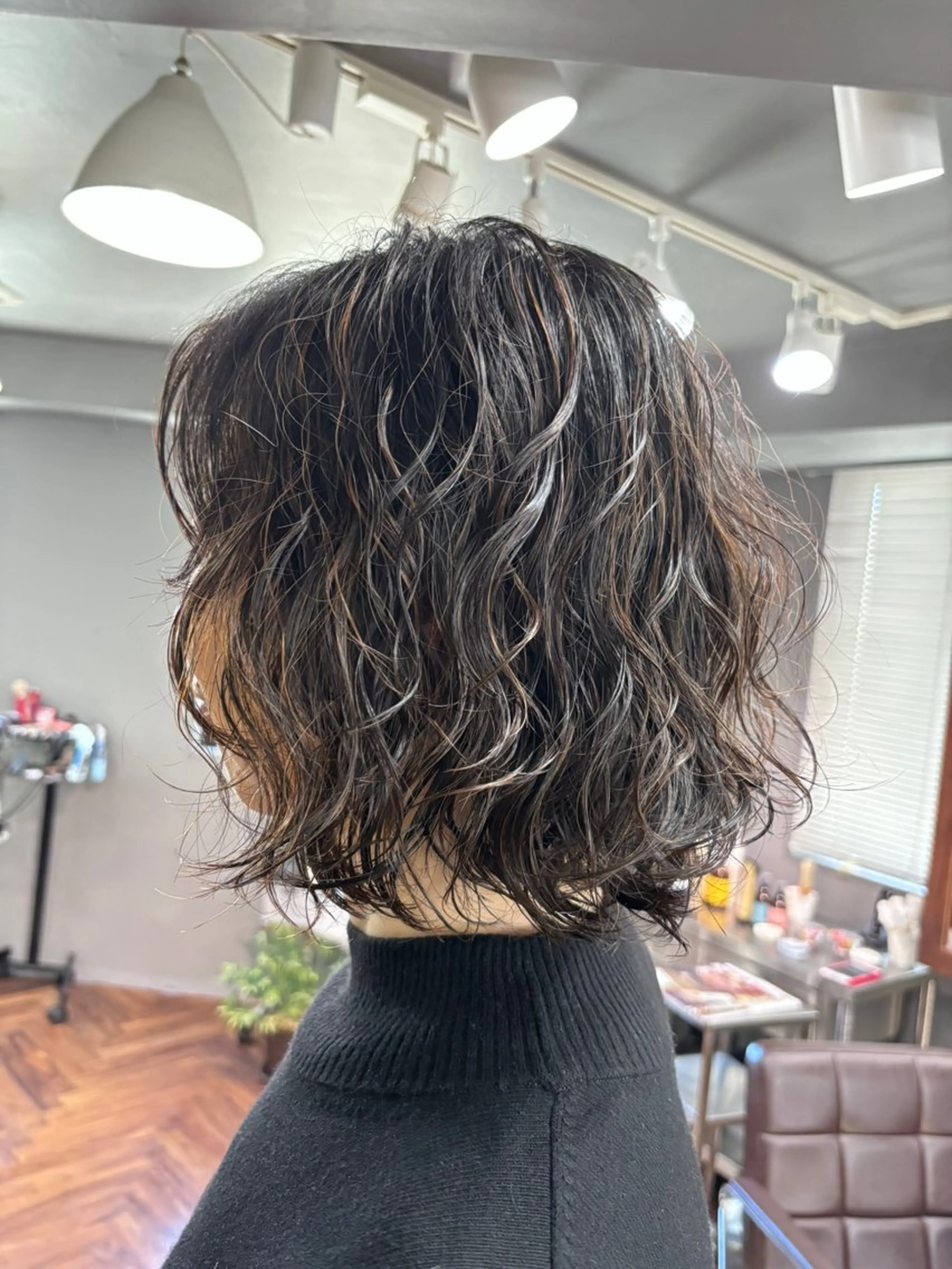 ミディアム パーマ サトウ テイジのヘアスタイル