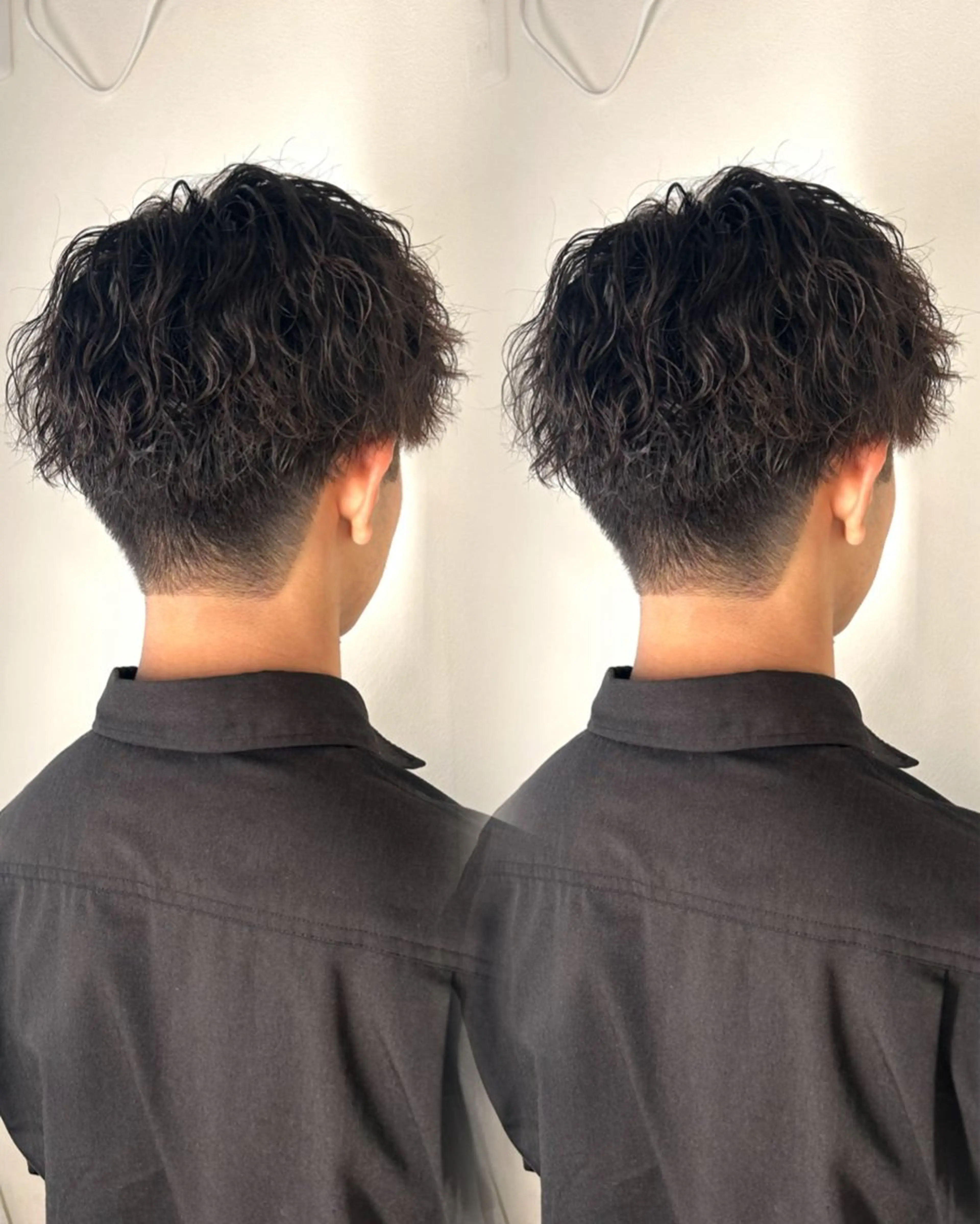 パーマ メンズ 小顔カット/美髪矯正 /透明感カラー🫧のヘアスタイル