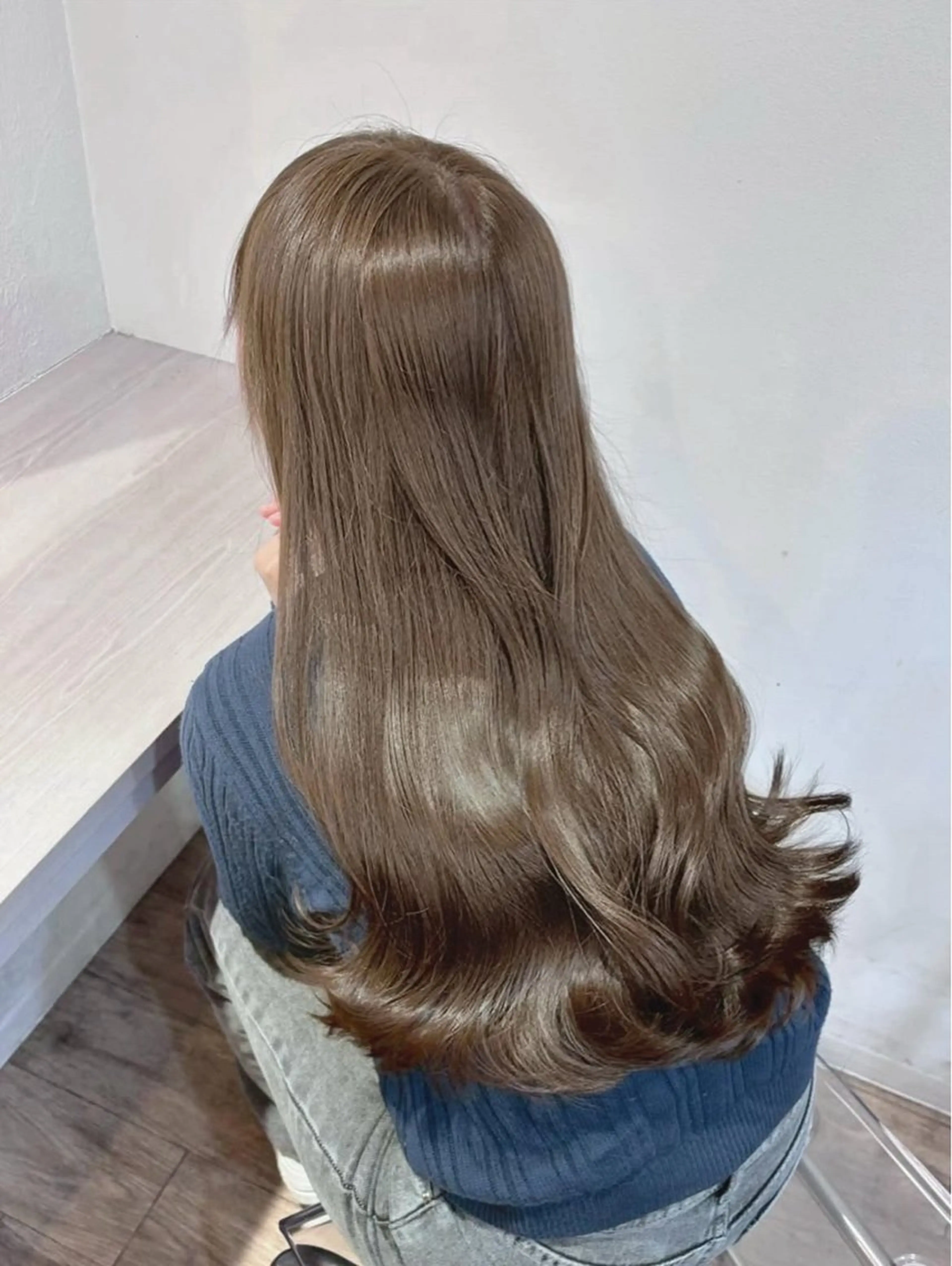 ロング カラー 透明感カラー トリートメント カット ヘアカラー トリートメント 透明感カラー特化/ ベージュ/梅田/英輝のヘアスタイル