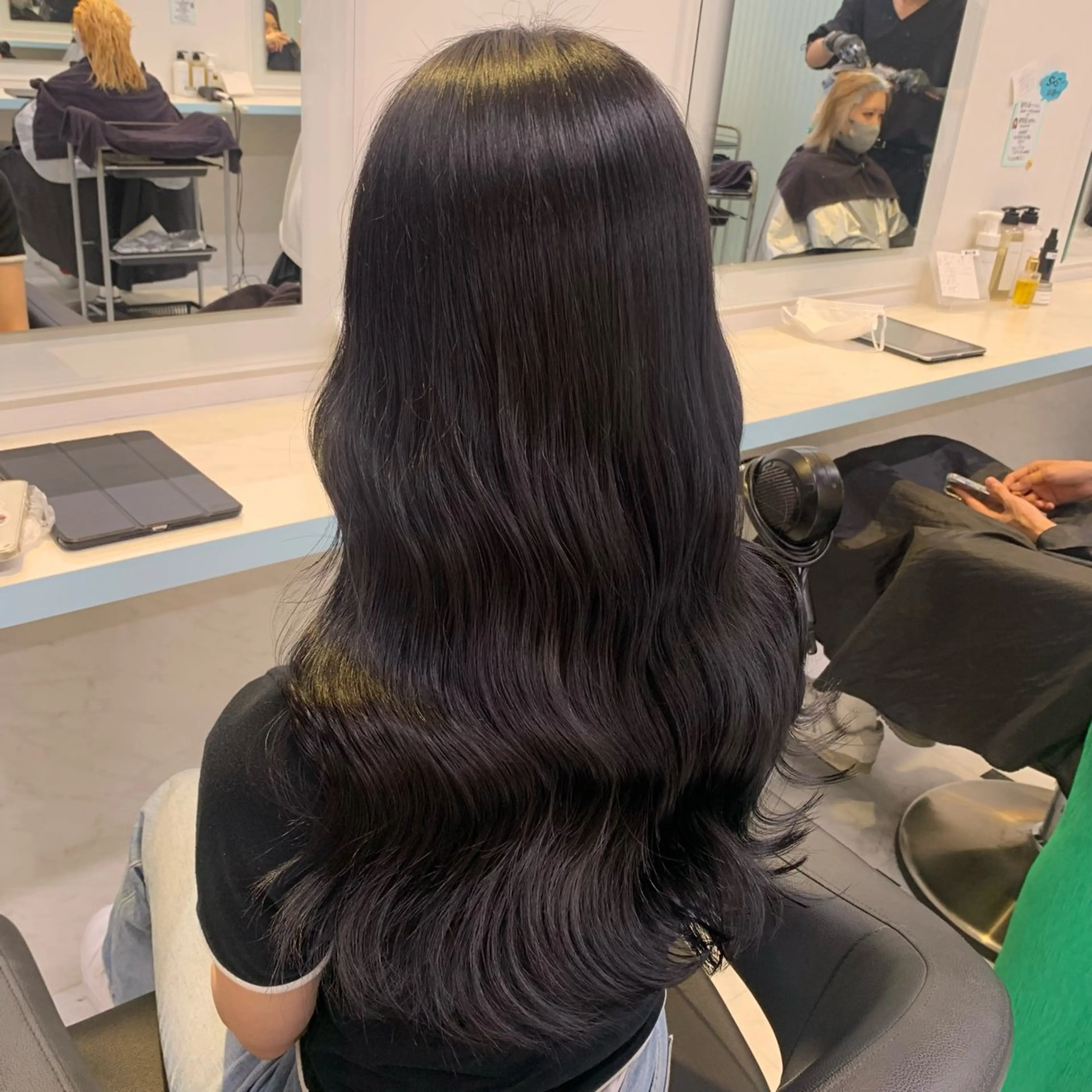 セミロング ヘアカラー トリートメント 🤍大人っぽ韓国暗髪 🤍Asuka🤍のヘアスタイル