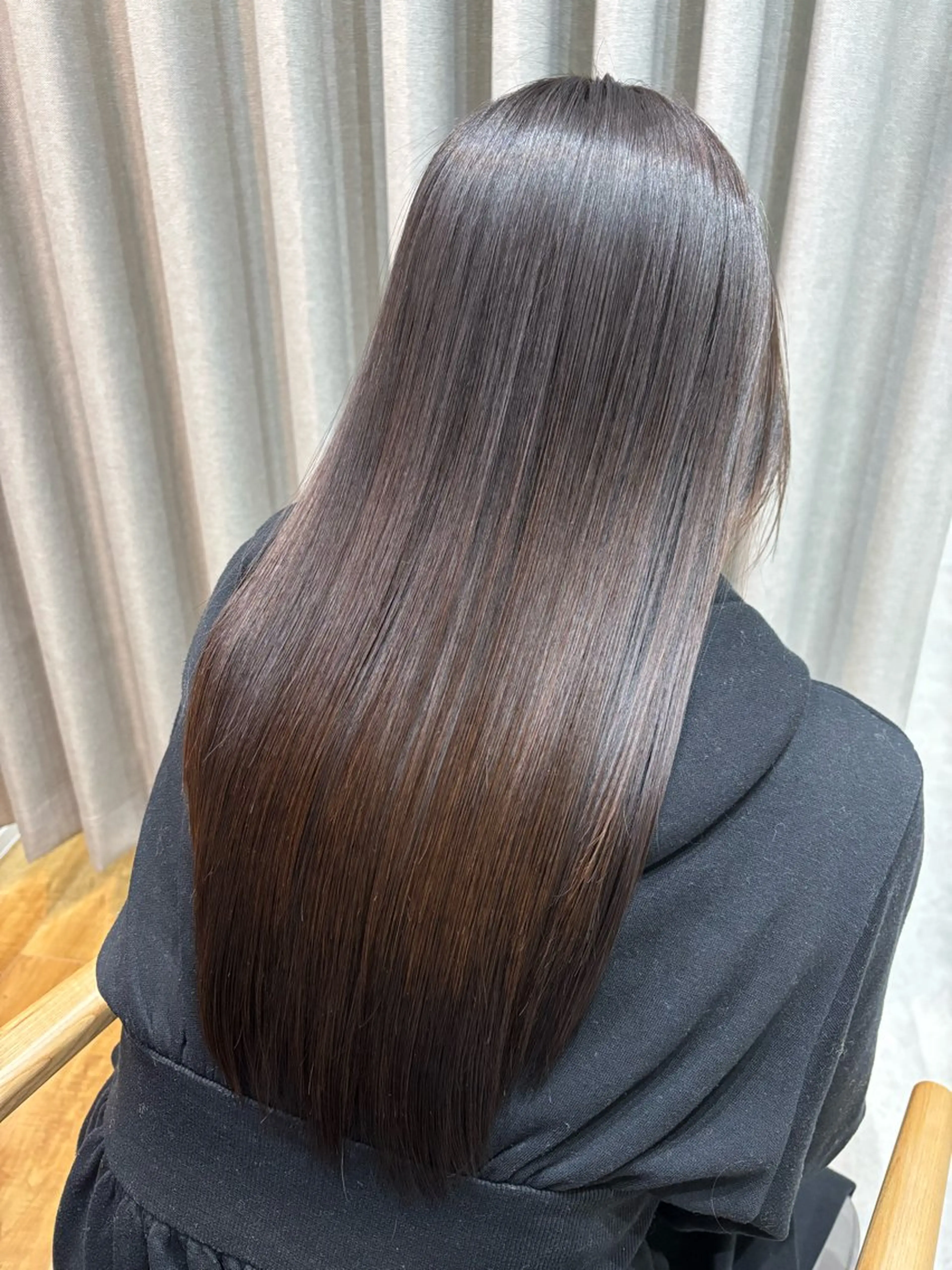 ロング パーマ 学生 ストレートパーマ 🤍美髪縮毛/髪質 改善/池上夏凜🤍のヘアスタイル