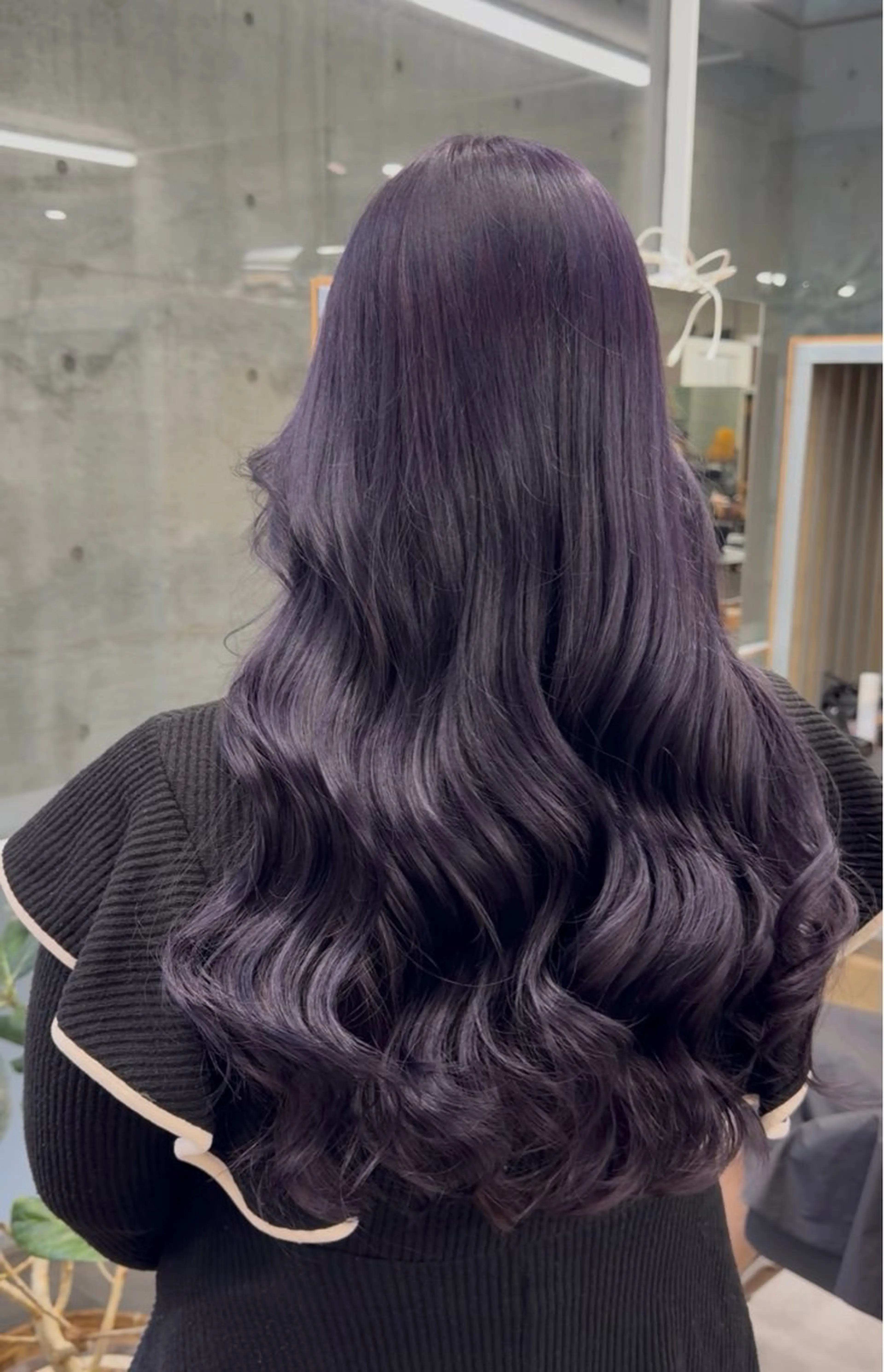 ロング カラー ディープラベンダー ラベンダーカラー ヘアカラー トリートメント Kotoko🖤/海 外/バレイヤージュのヘアスタイル
