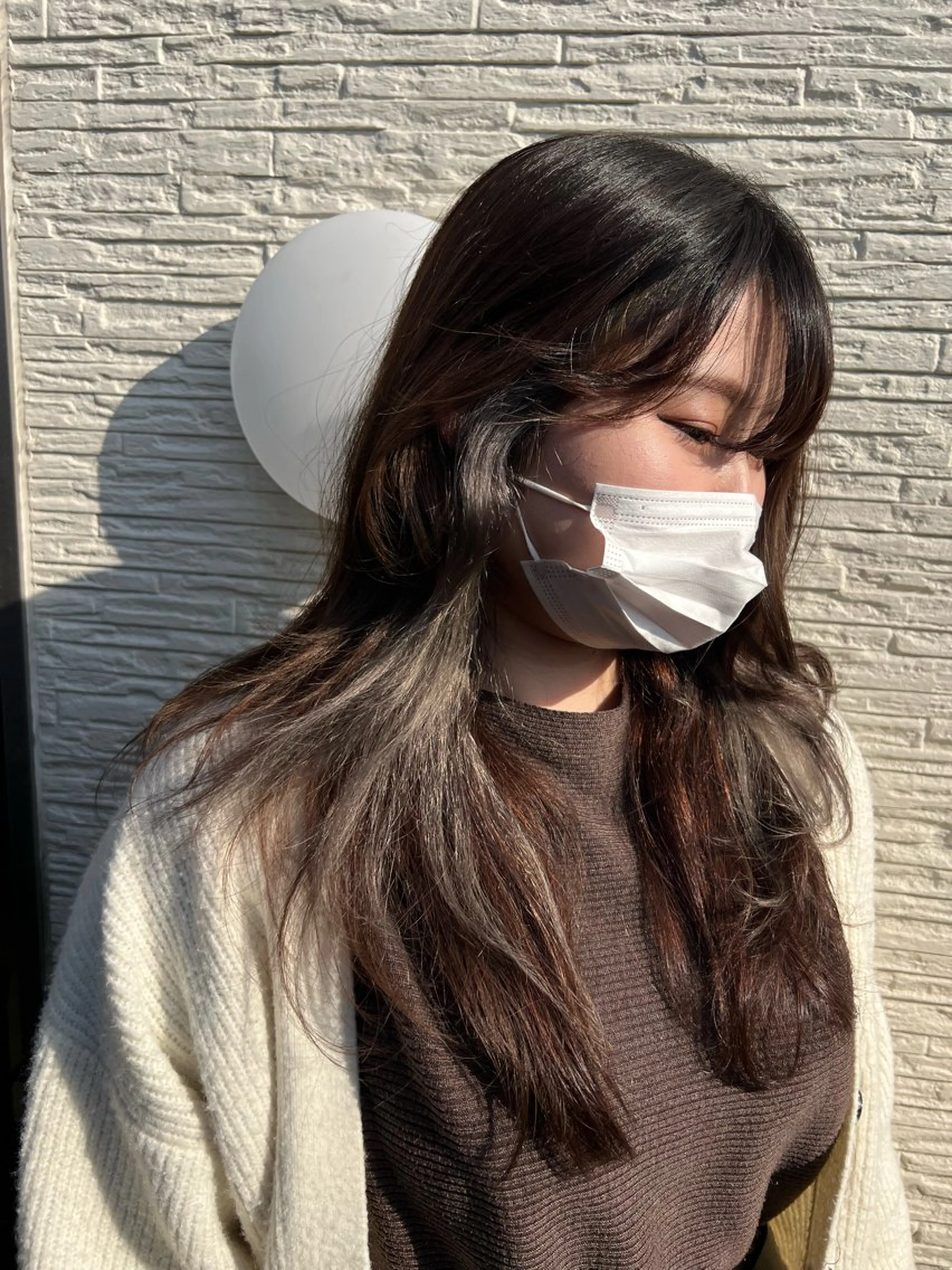 ロング ヘアカラー cyan Amiのヘアスタイル