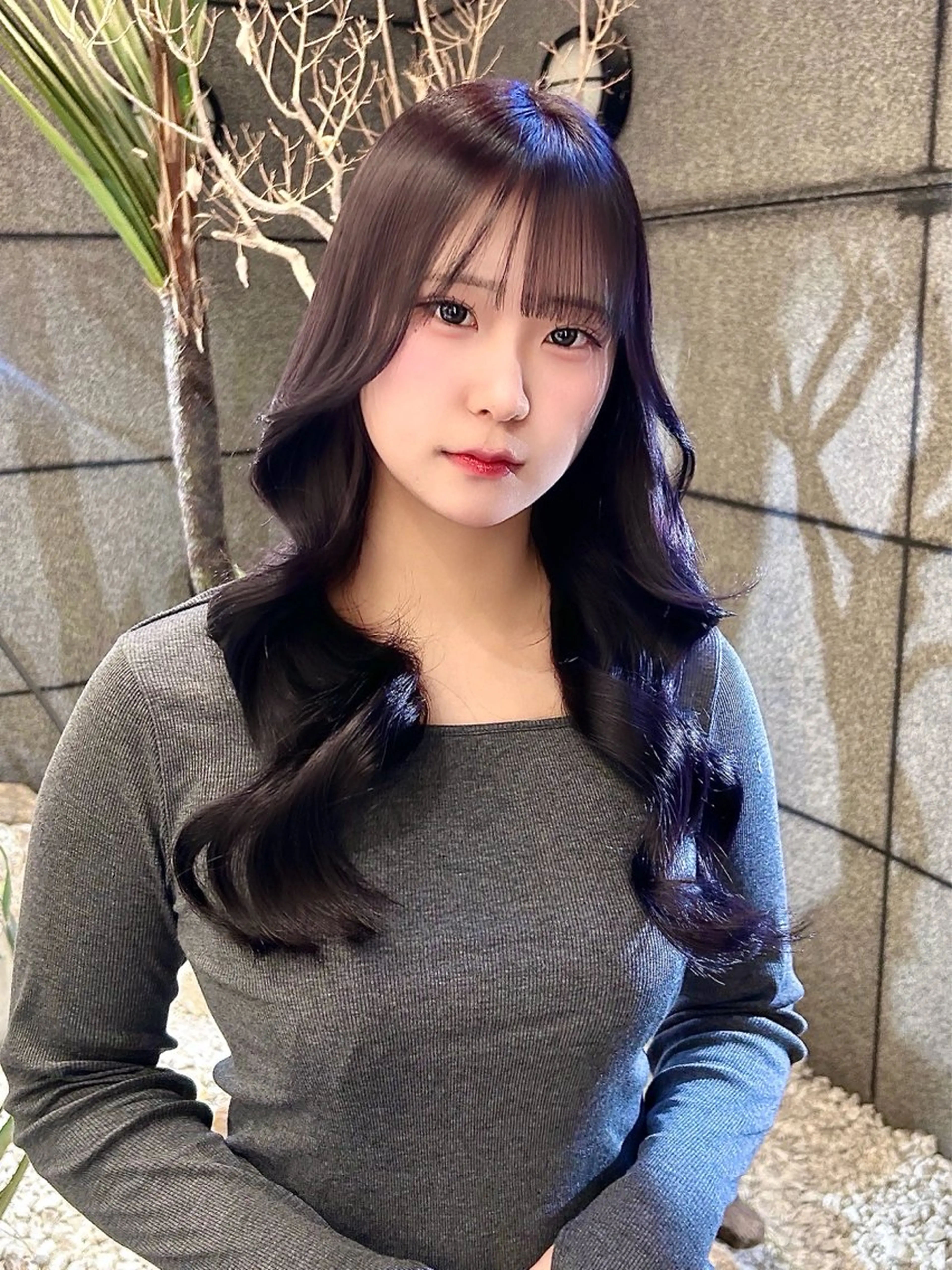 ロング カラー カット ヘアカラー トリートメント 🇰🇷韓国スタイル /束間まつげ🎀ミキのヘアスタイル