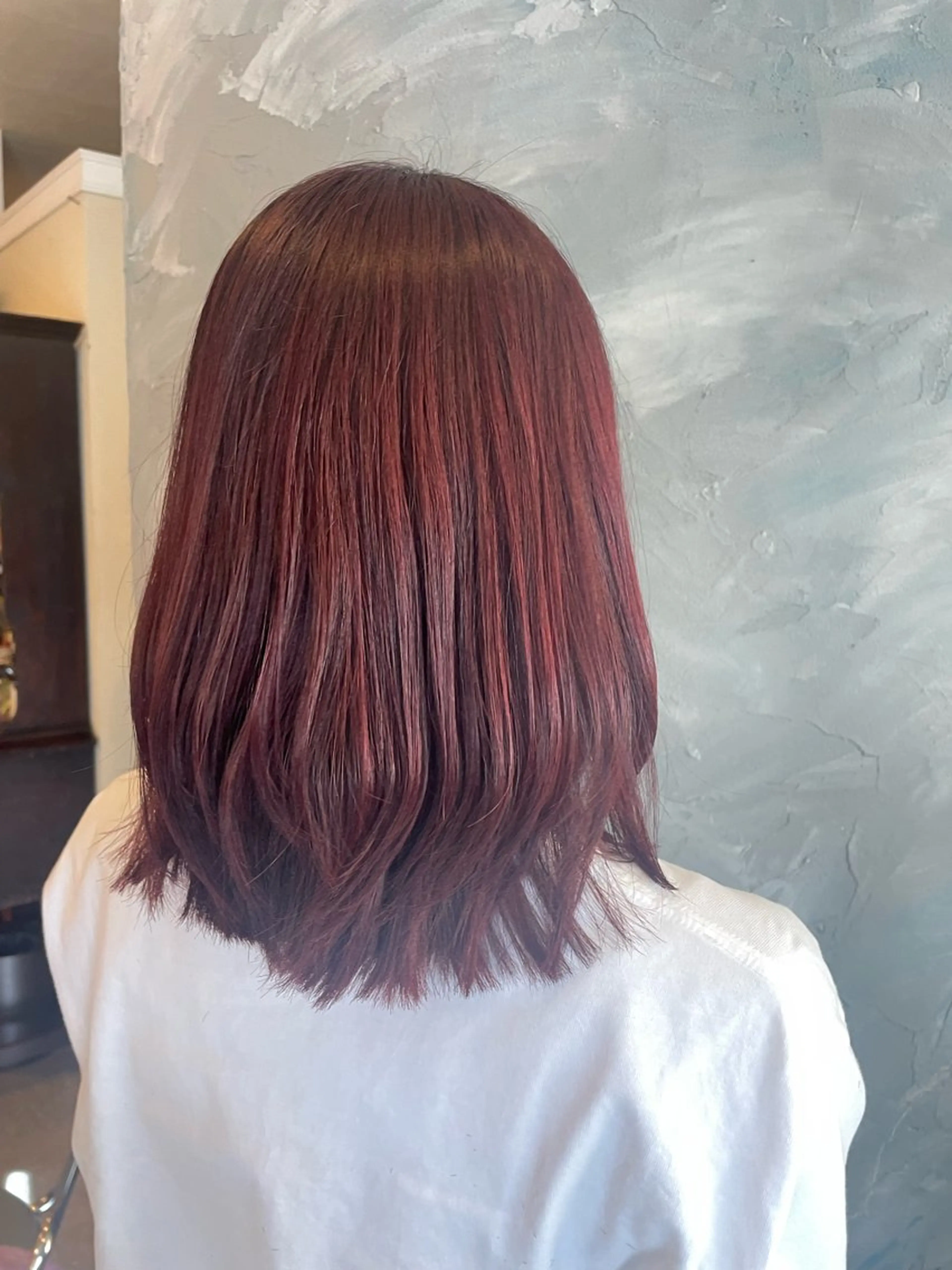 セミロング hair make echo滿木あい花のヘアスタイル