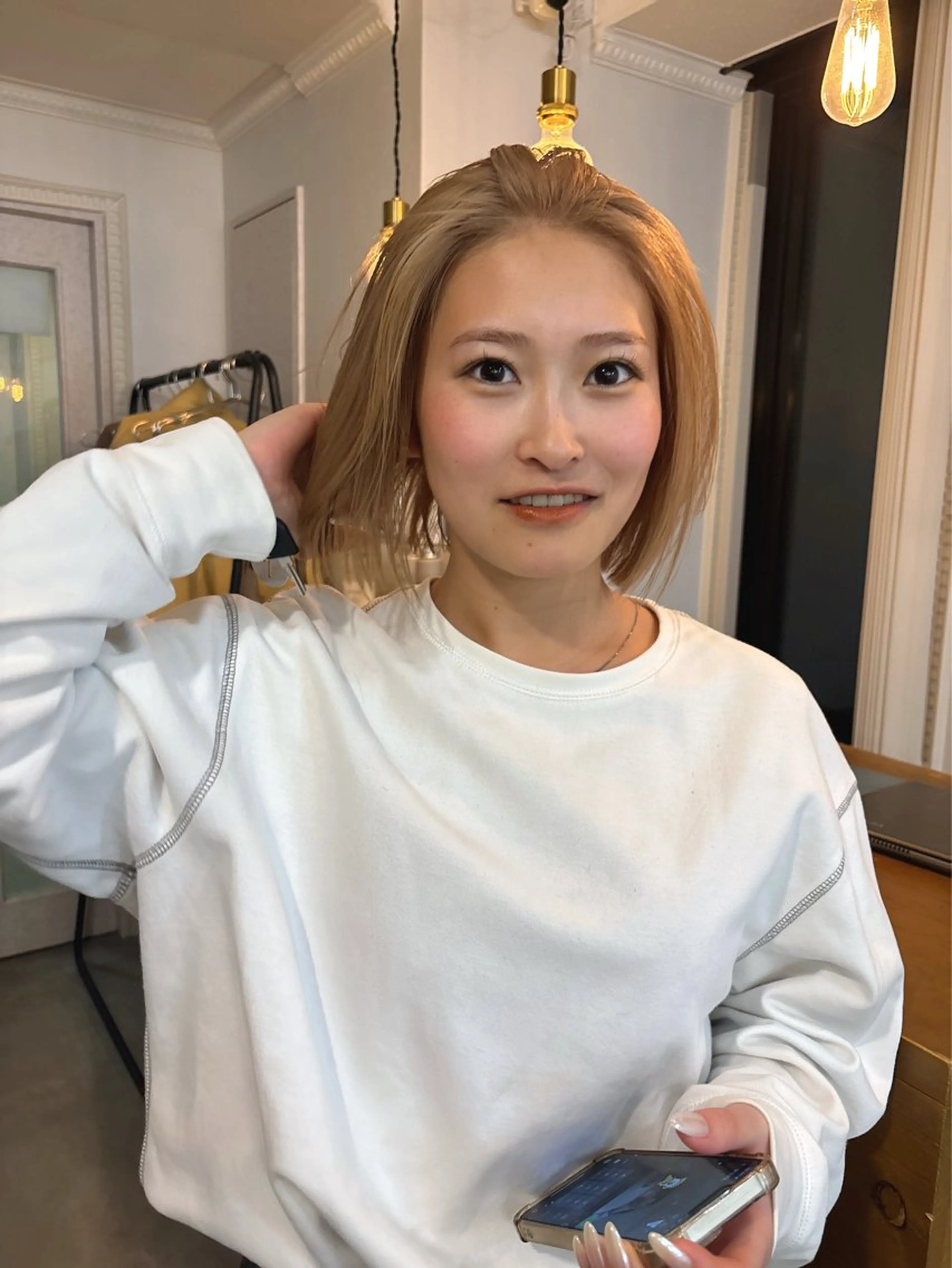 ショート カット ヘアカラー トリートメント 南堀江レイヤーカット MIKU🍒のヘアスタイル