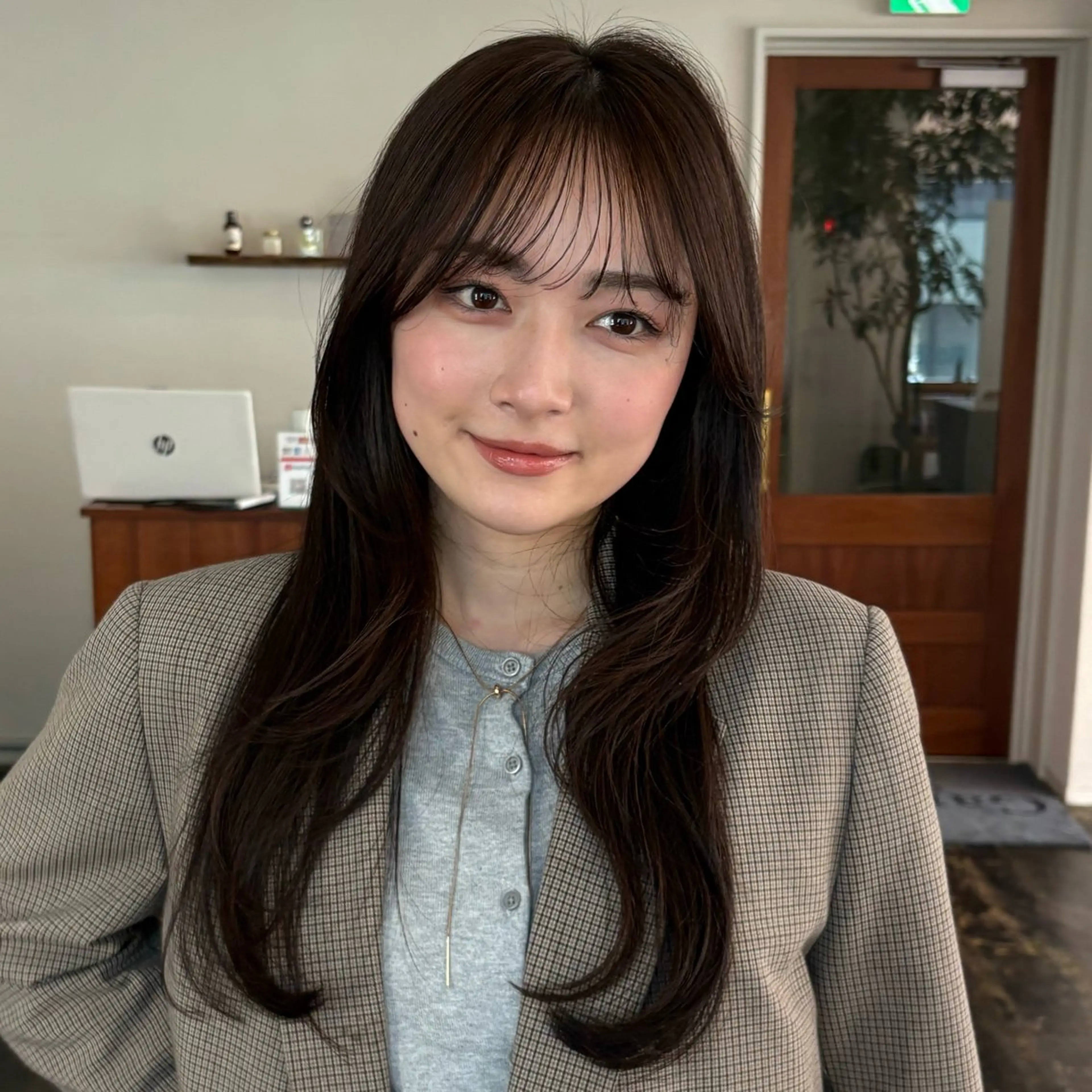 セミロング カット ヘアカラー トリートメント 透明感カラー/顔周り カット/ののか💞のヘアスタイル