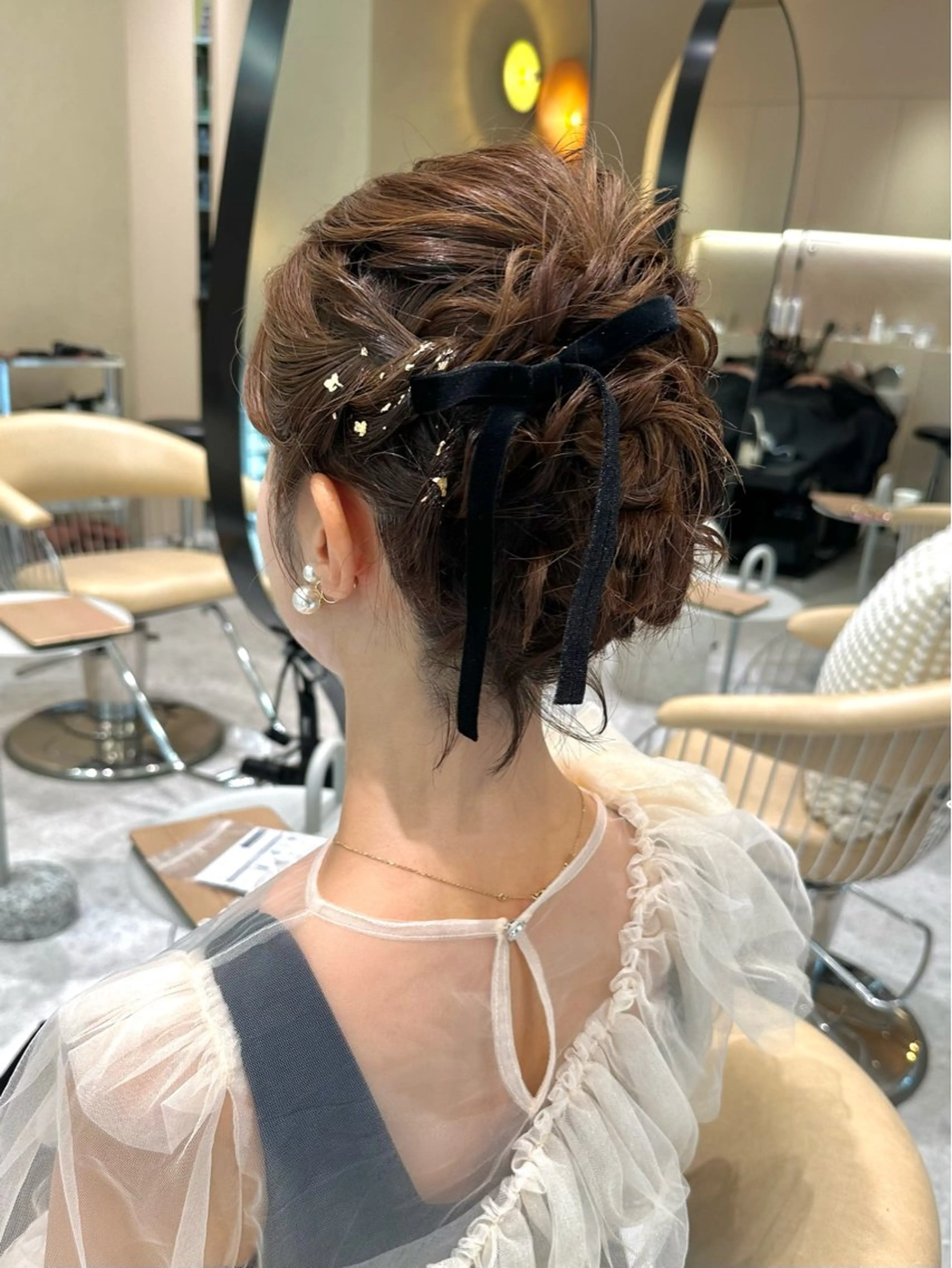 ショート ヘアアレンジ ショートヘア ヘアセット 🤎小顔レイヤー /ベージュ🤎友香のヘアスタイル