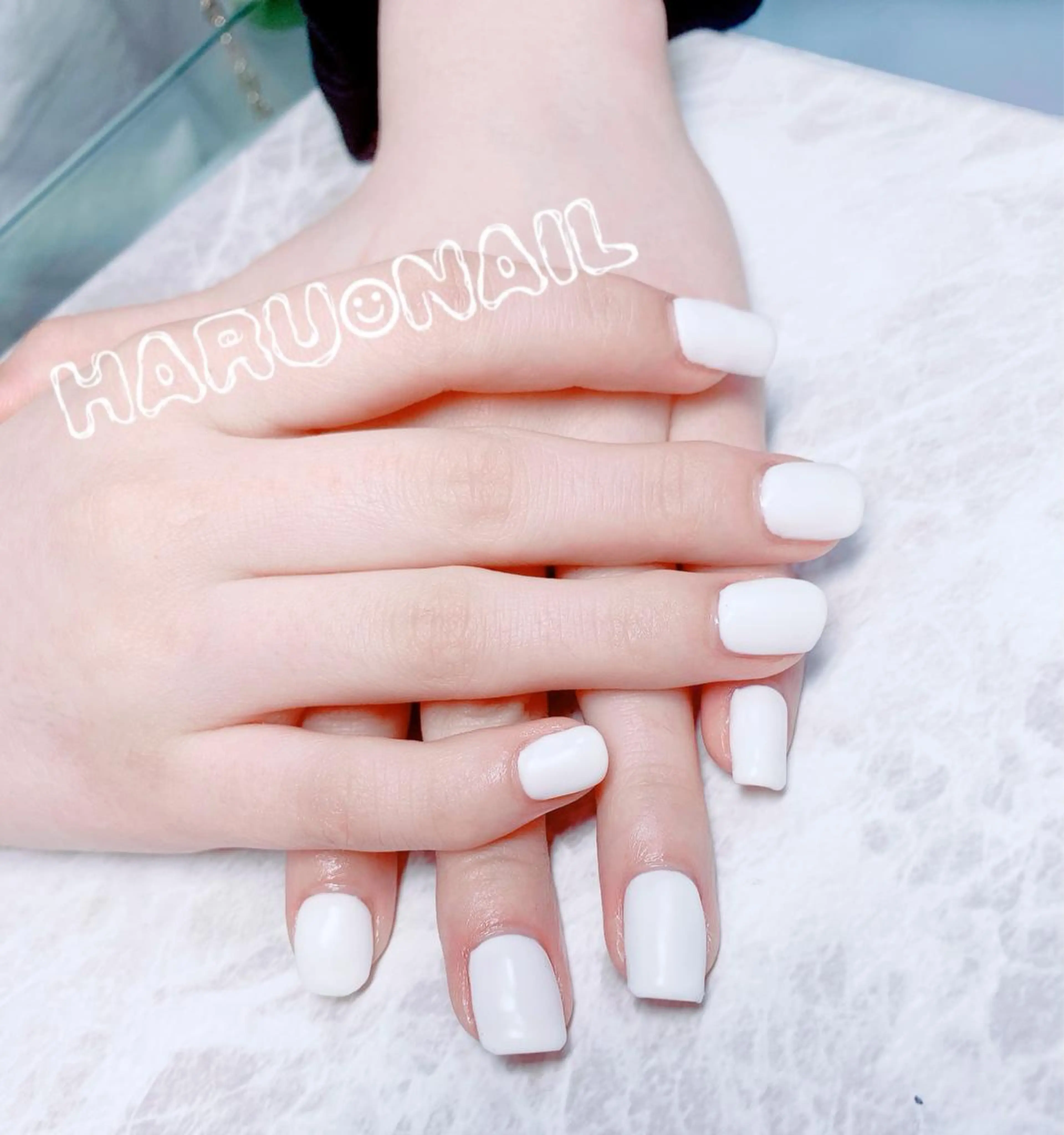 ネイル マットネイル ワンカラーネイル スクエアネイル ネイルチップ ホワイト 痩身/脱毛/ネイル HARUKAのエステ・リラクイメージ