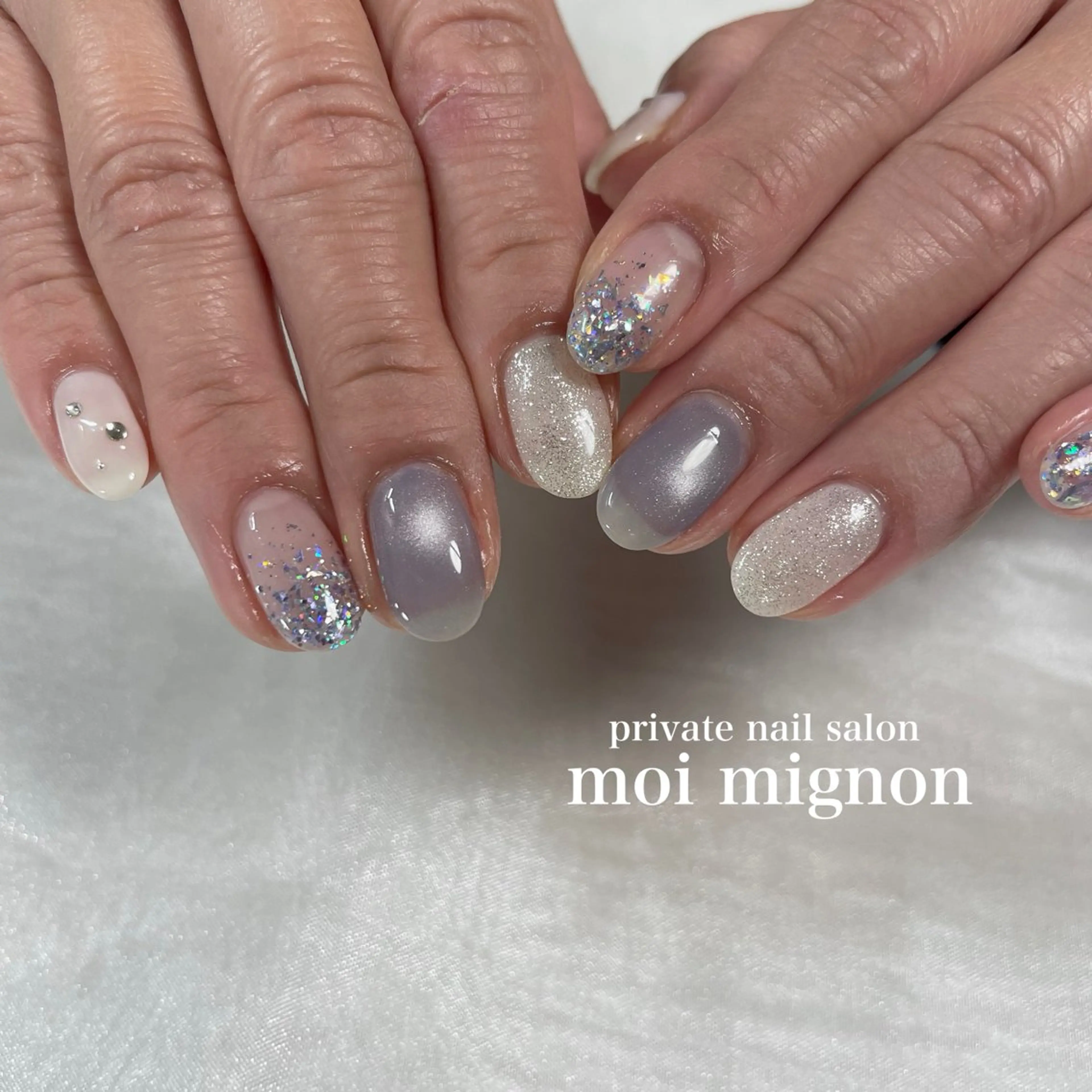 ネイル ラメ(グリッター) ハンドネイル nailist Aki♡のネイルデザイン