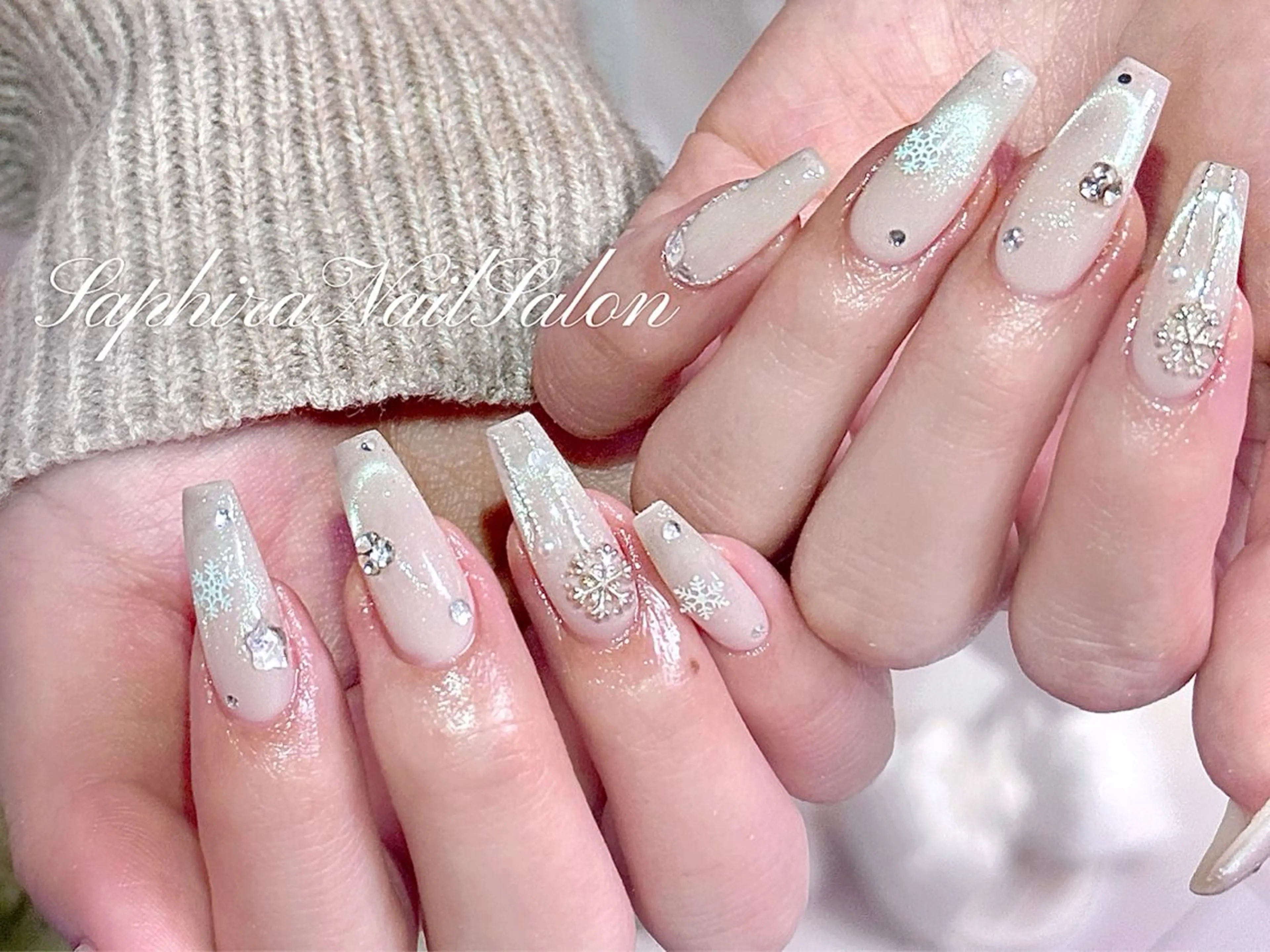 カラー ハンドネイル Saphiraネイル サロン錦糸町のネイルデザイン