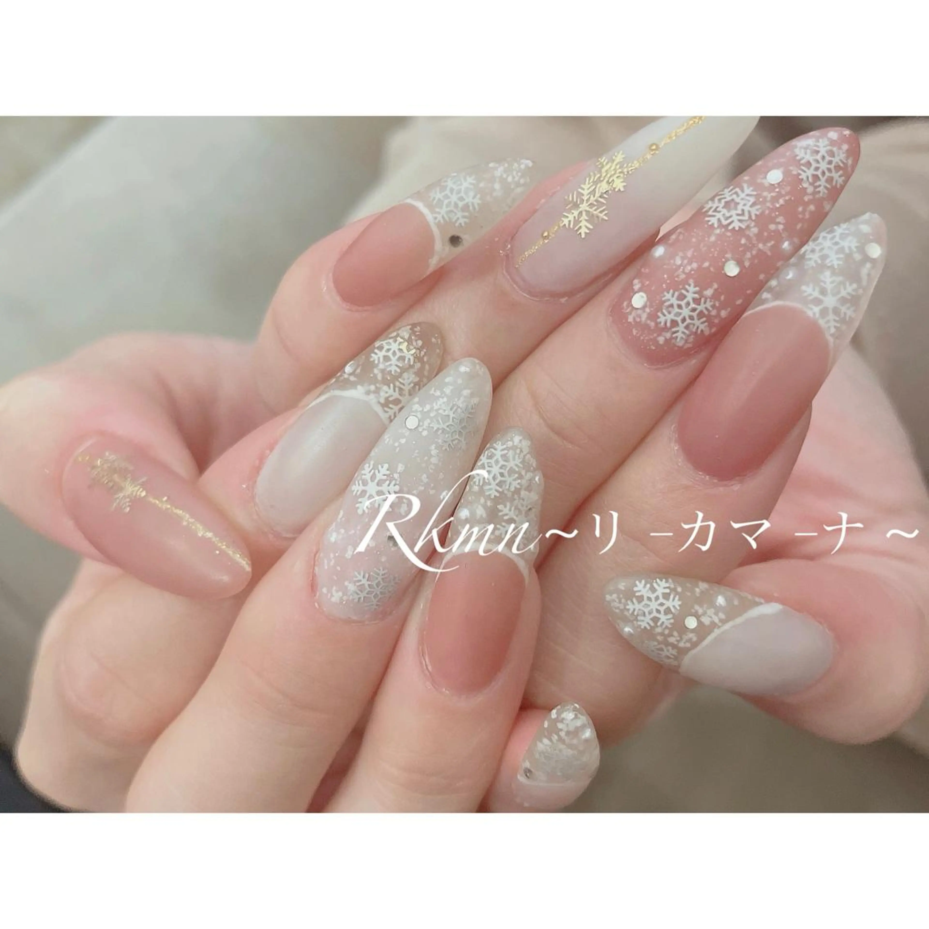 ネイル アートネイル フレンチネイル マットネイル ピンク 春ネイル ハンドネイル フットネイル ハンドケア Rkmn ~リ-カマ-ナ~のネイルデザイン