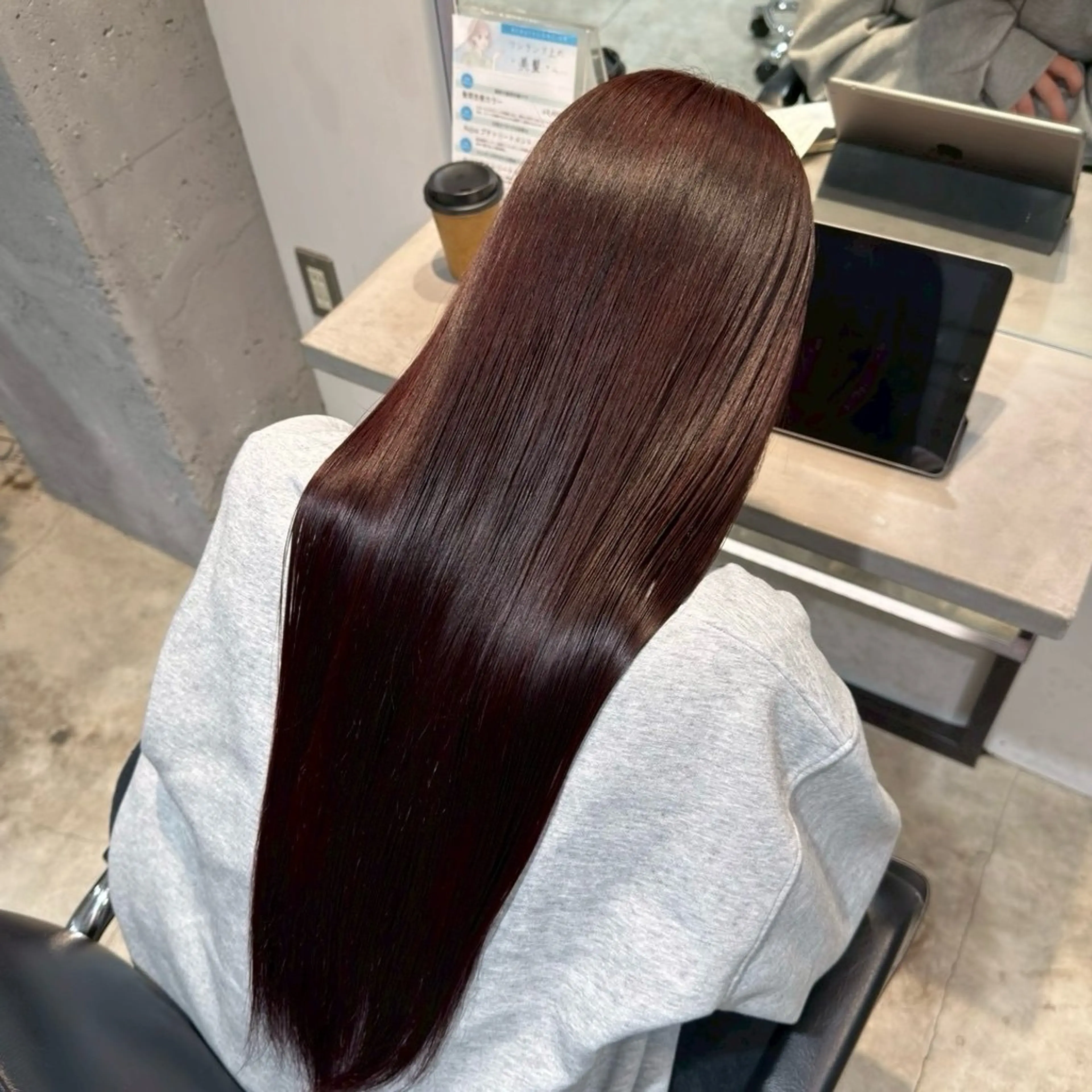 ロング カラー ブリーチ ブリーチなしカラー ピンクカラー はなか こうすけのヘアスタイル