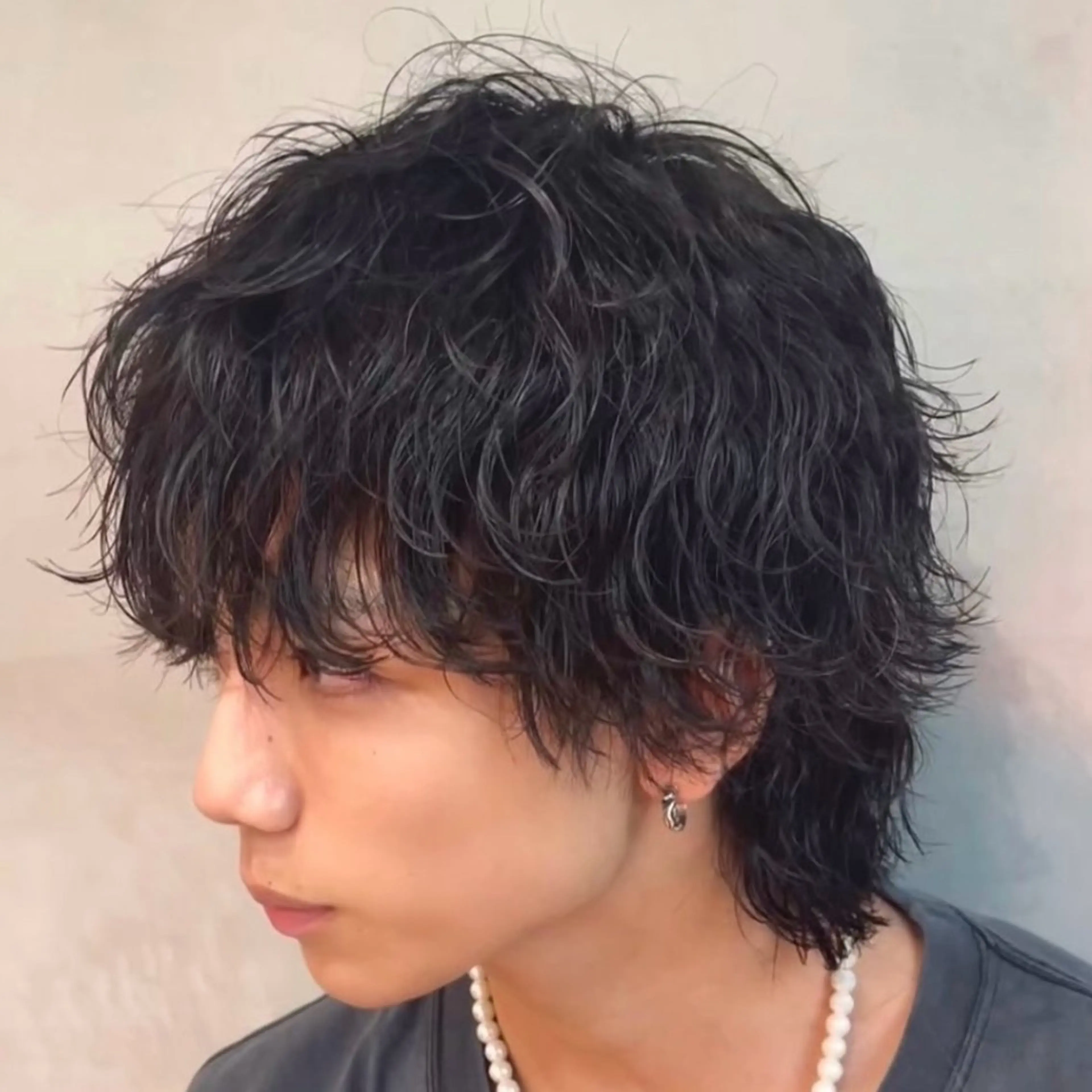 セミロング パーマ ヘアアレンジ メンズ fifth 石川 凪のヘアスタイル