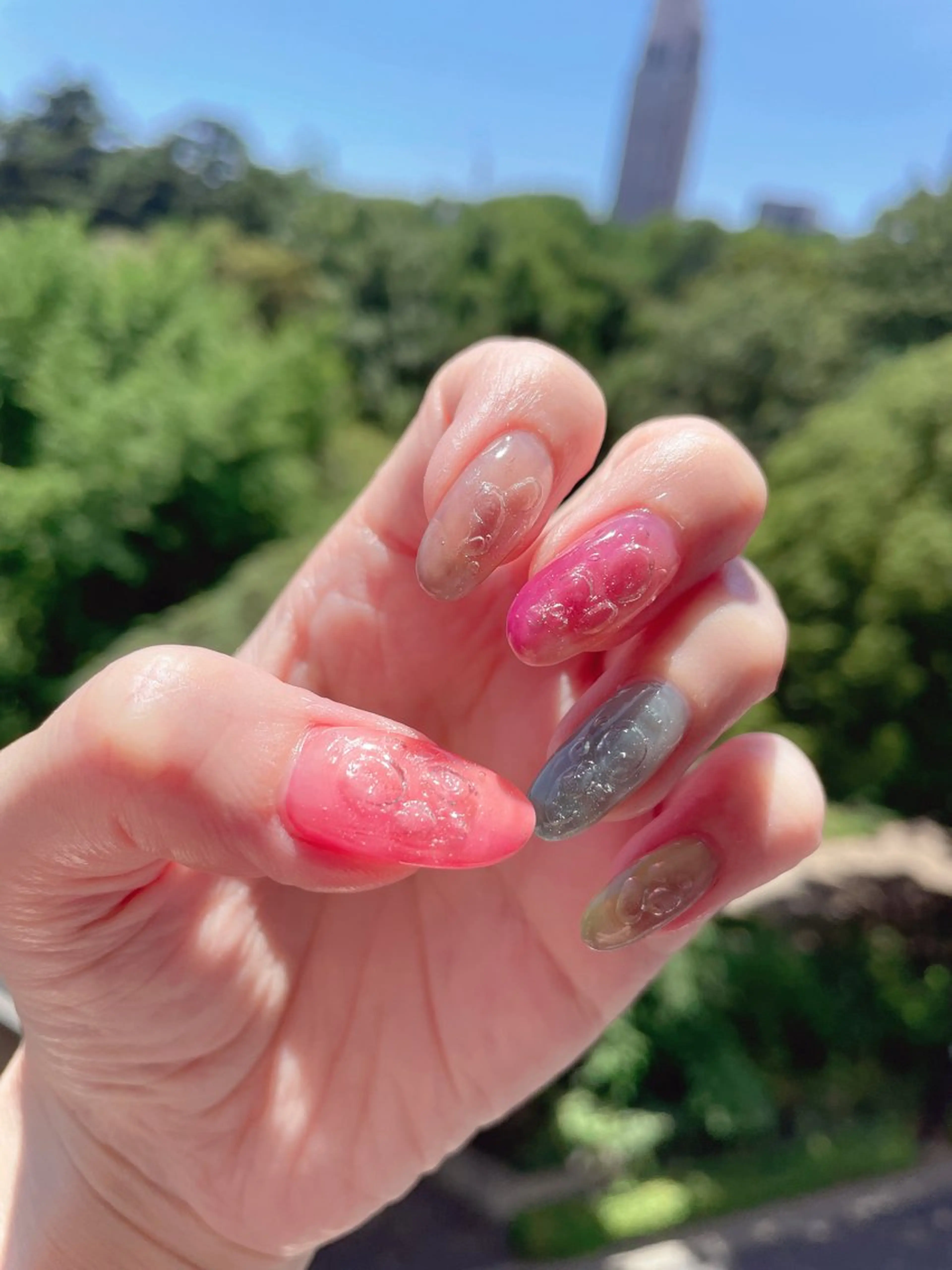 ネイル クリアネイル グラデーション ハンドネイル Nail&Eyelash Bloom所属・ネイル&アイラッシュ アイブロウBloomのマツエク・マツパデザイン