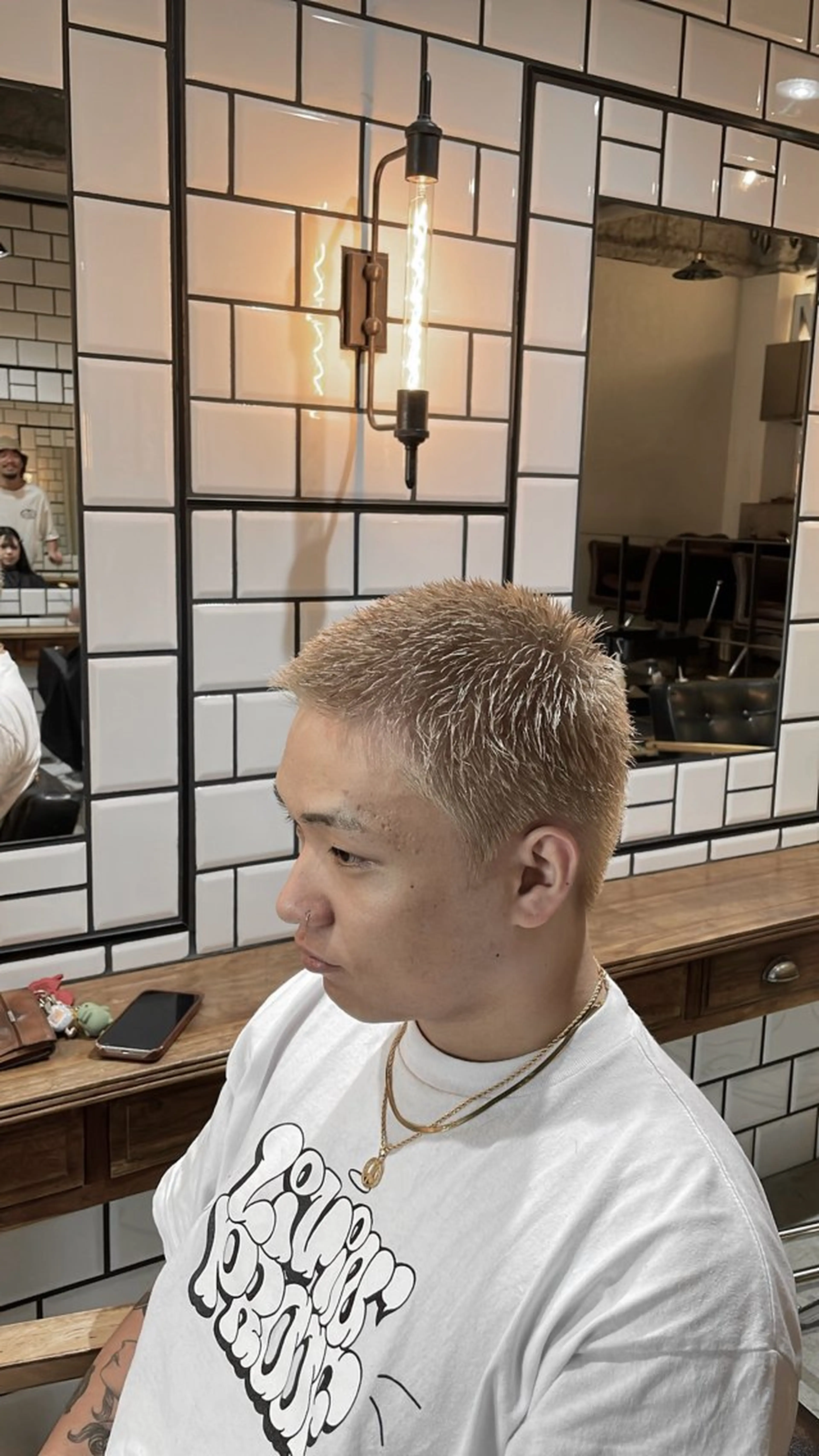 ショート カラー メンズ カット パーマ SALOWIN栄三丁目店所属・メンズ特化/フェード 樋口裕馬のヘアスタイル