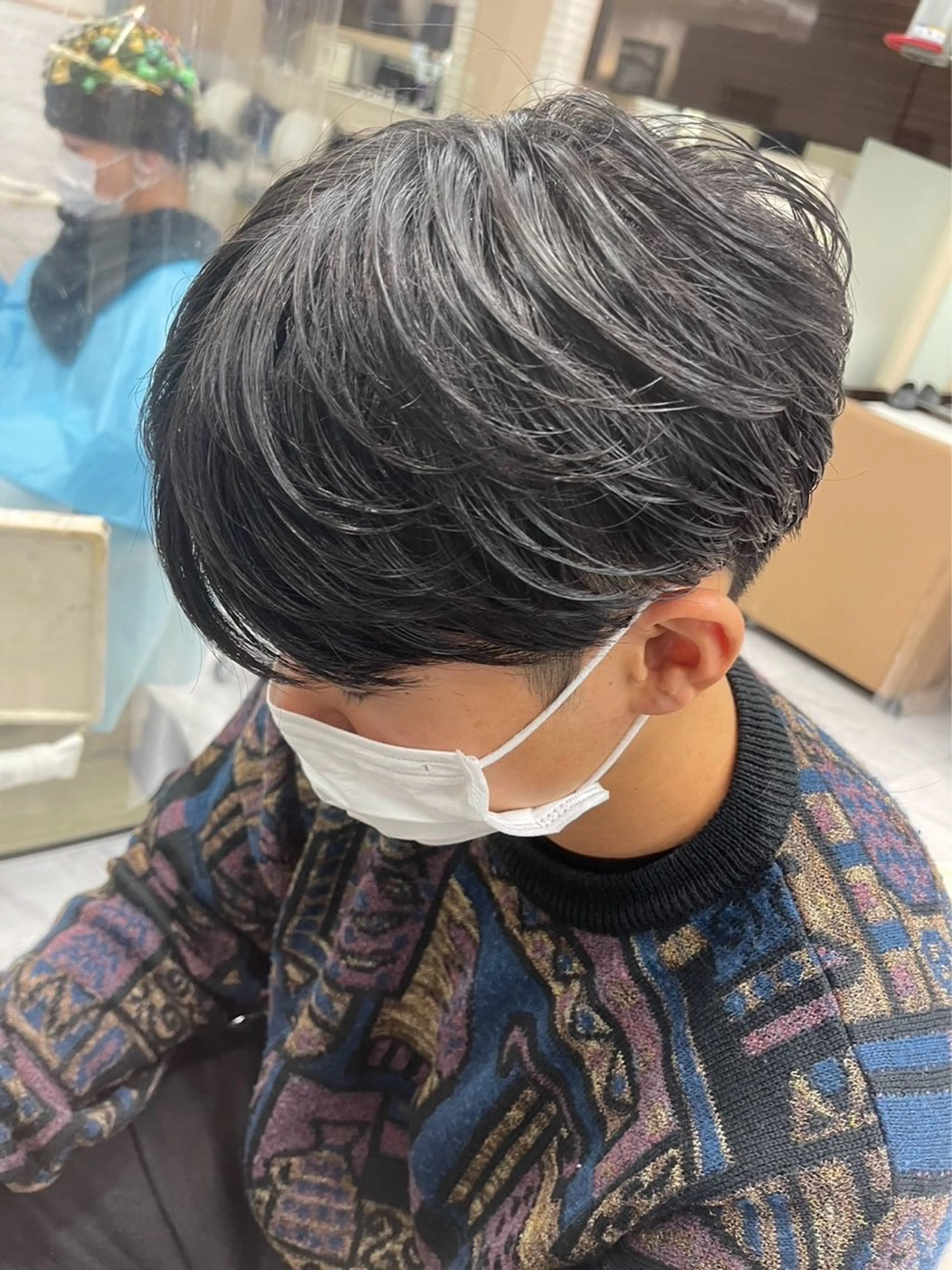 ショート パーマ メンズ センターパート メンズパーマ デート ニュアンスパーマ 🍒KUMAGAI 🍒のヘアスタイル