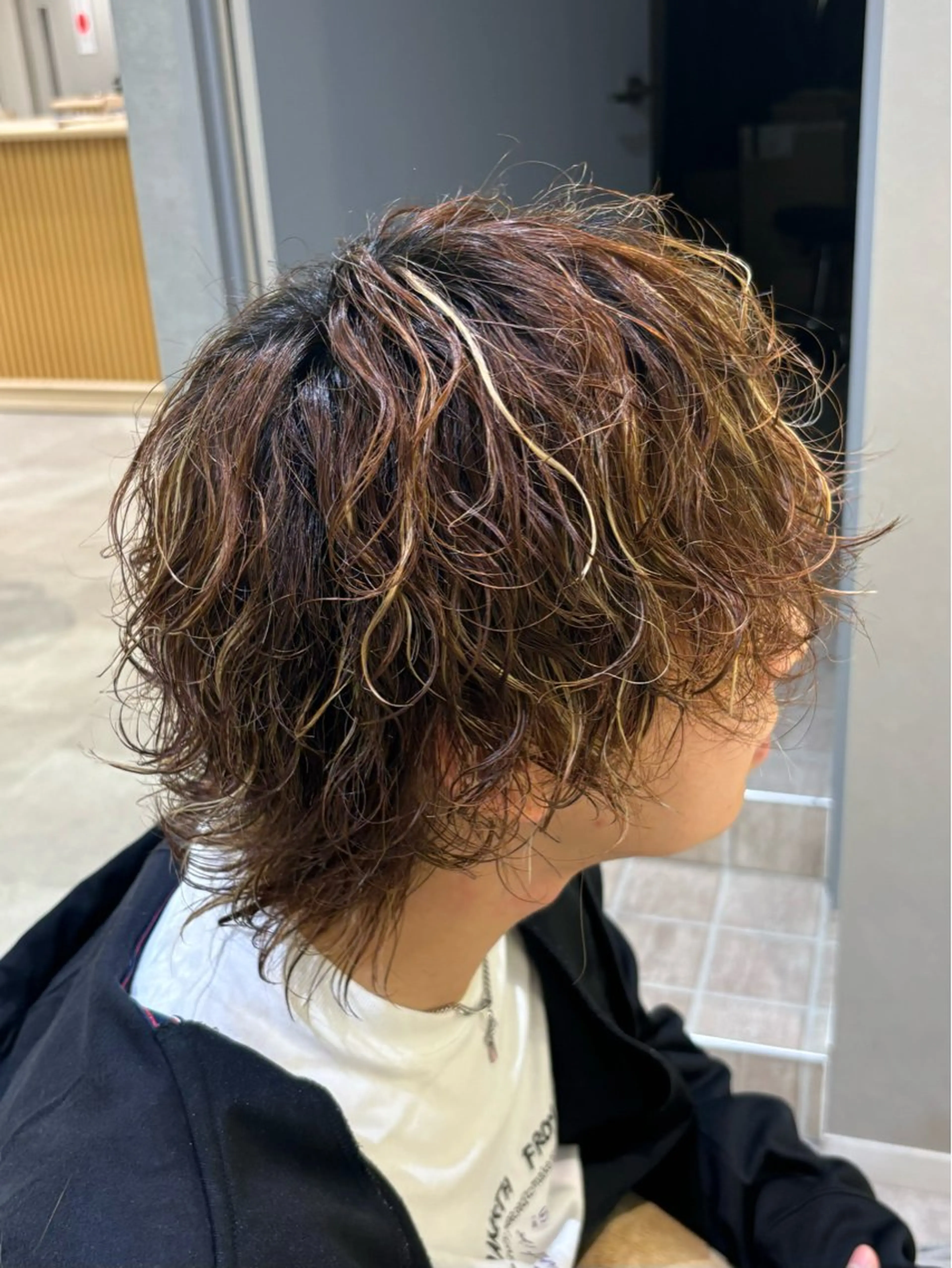 パーマ メンズ カット パーマ メンズパーマ、スパ イキー、上野星也のヘアスタイル