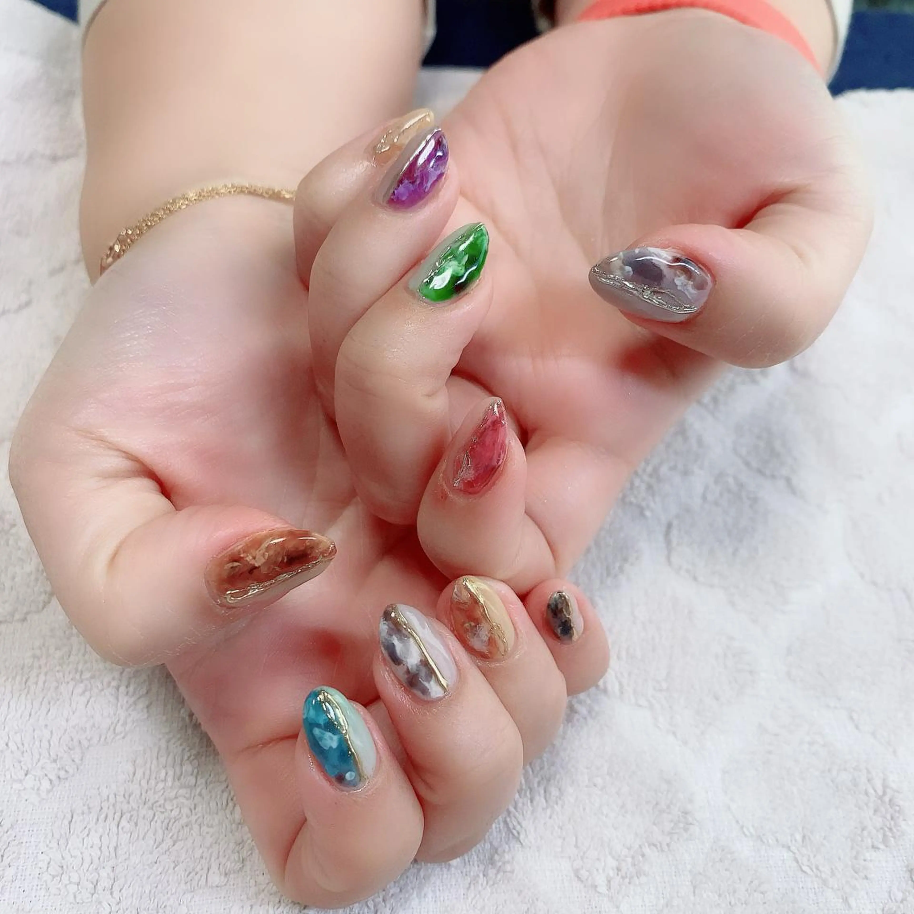 ネイル べっ甲ネイル YAS 青柳 安代のネイルデザイン