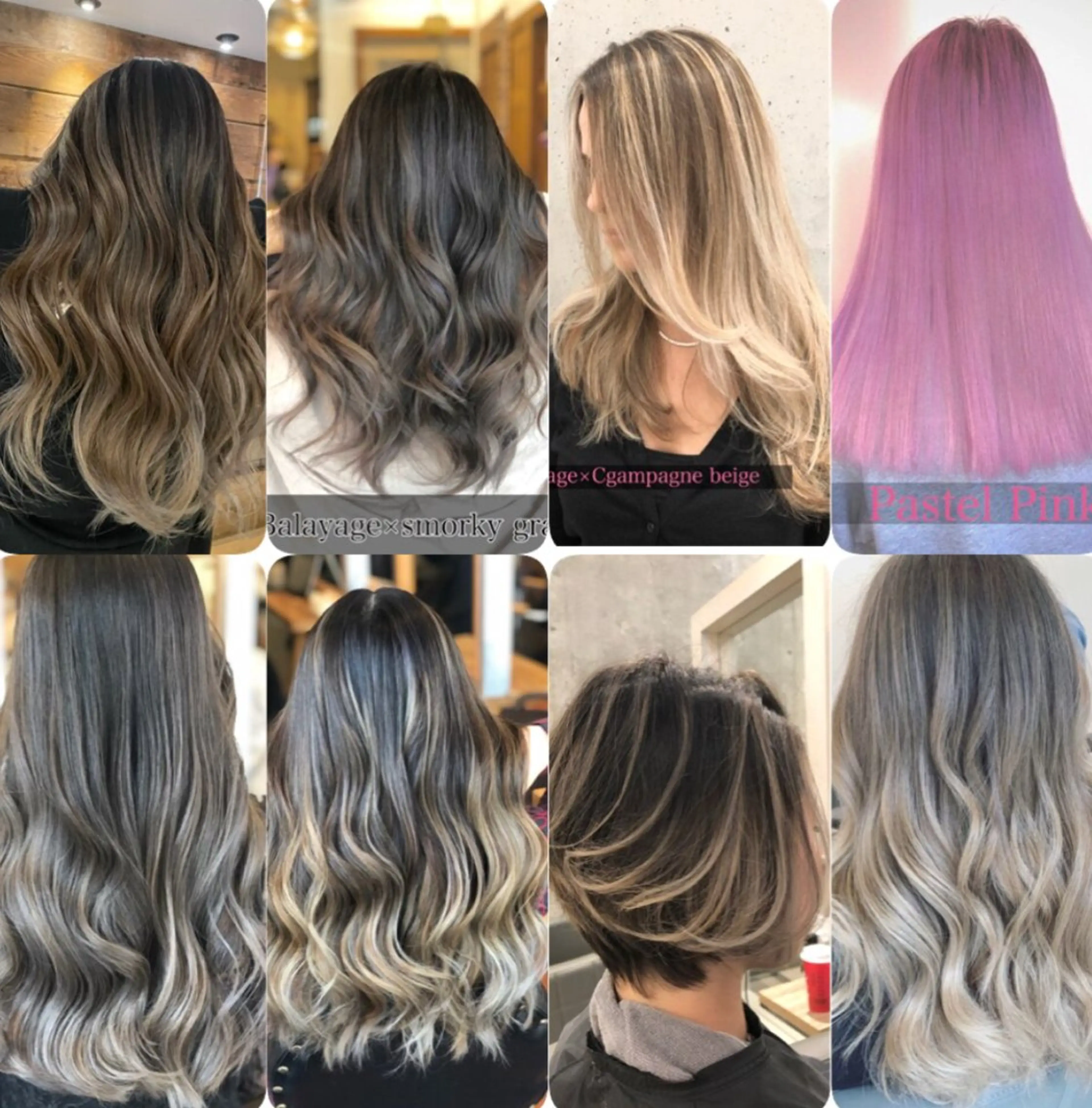 ロング カラー バレイヤージュ ブリーチ ハイライトカラー ハイライト レイヤーカット ハイトーン×髪質改善 KENTAのヘアスタイル