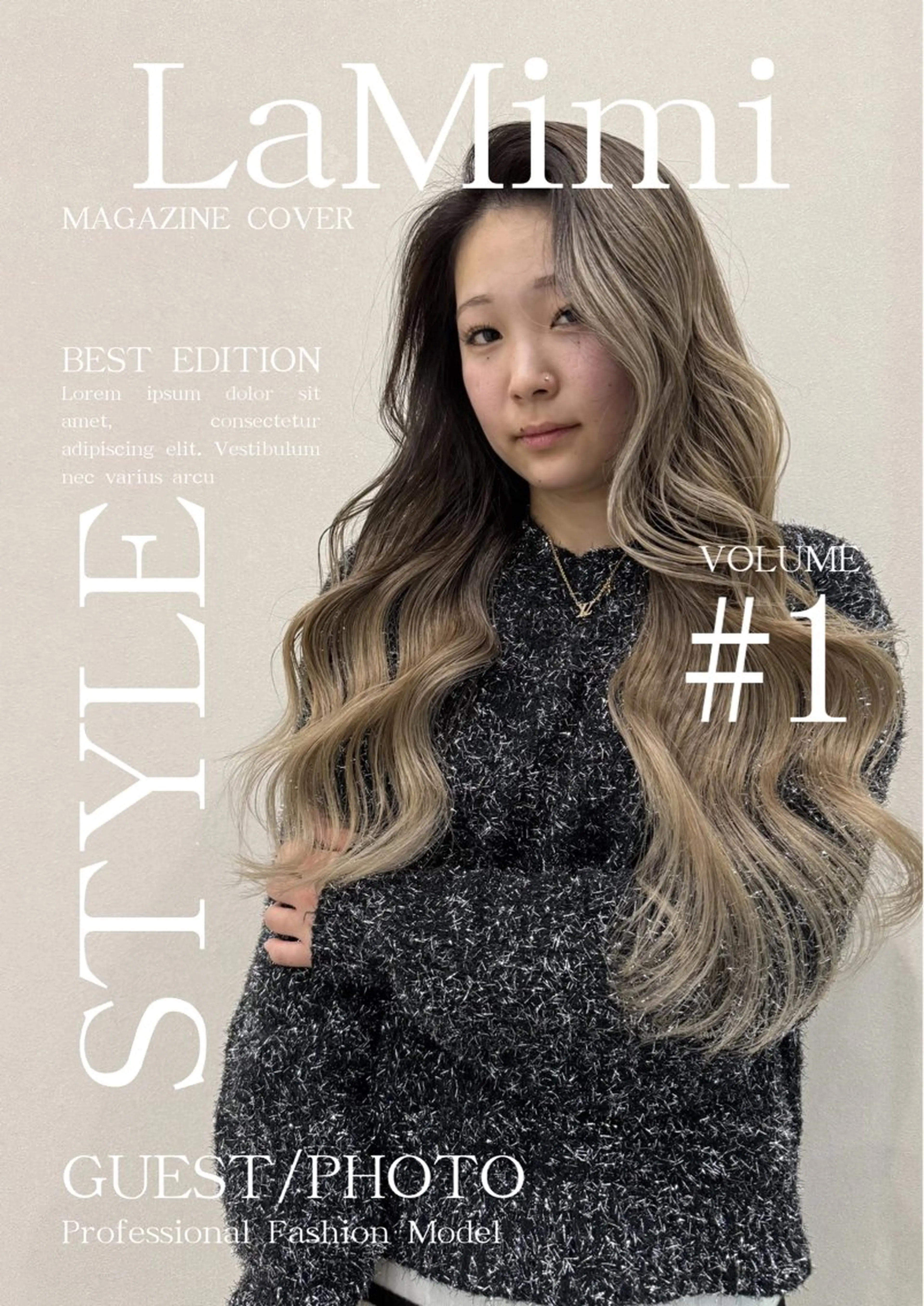 ロング カラー バレイヤージュ ミストバング ブリーチ 透明感カラー ダブルカラー La Mimiのヘアスタイル