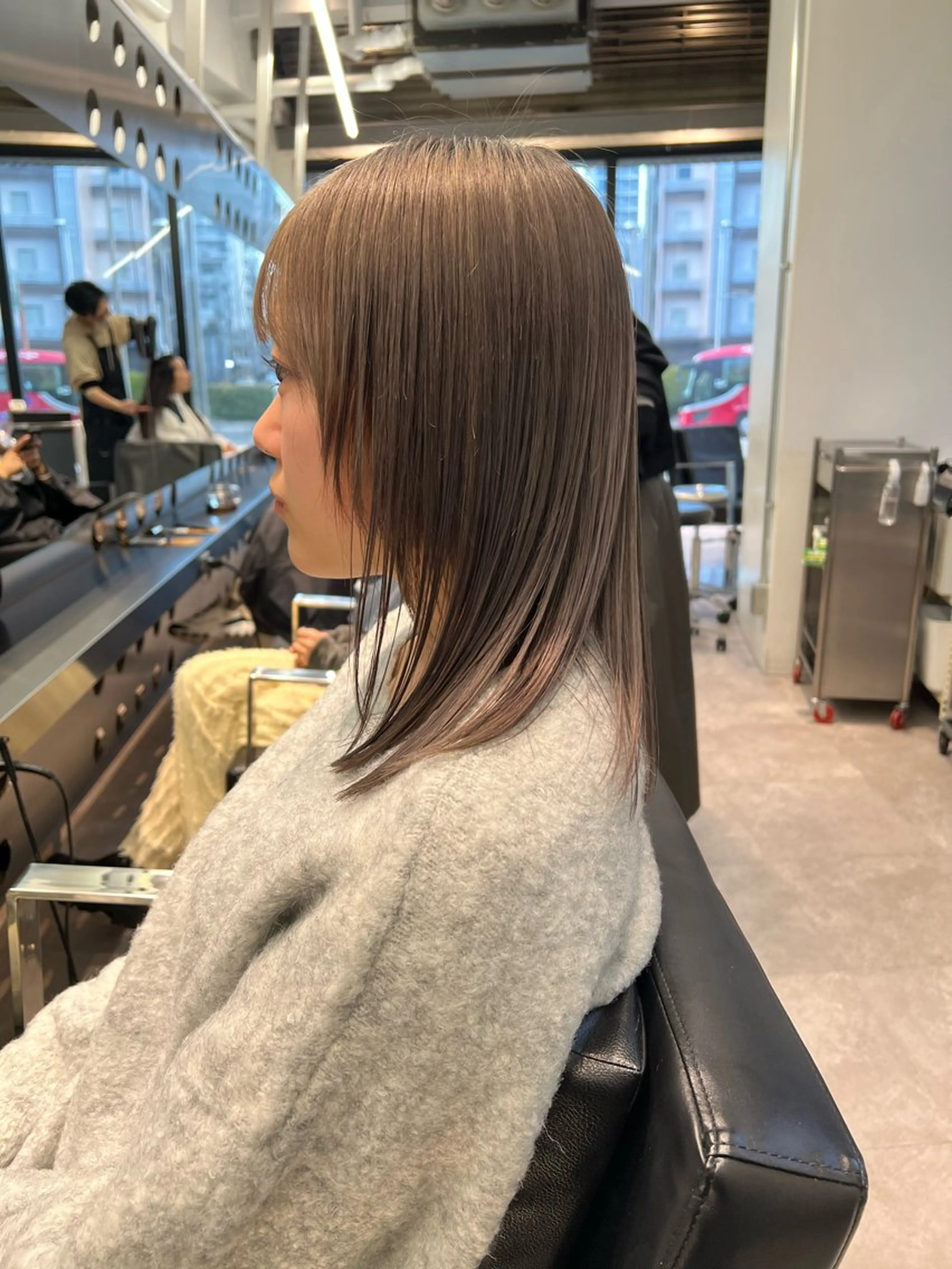 ミディアム カラー 堀江 /木下椋麻のヘアスタイル