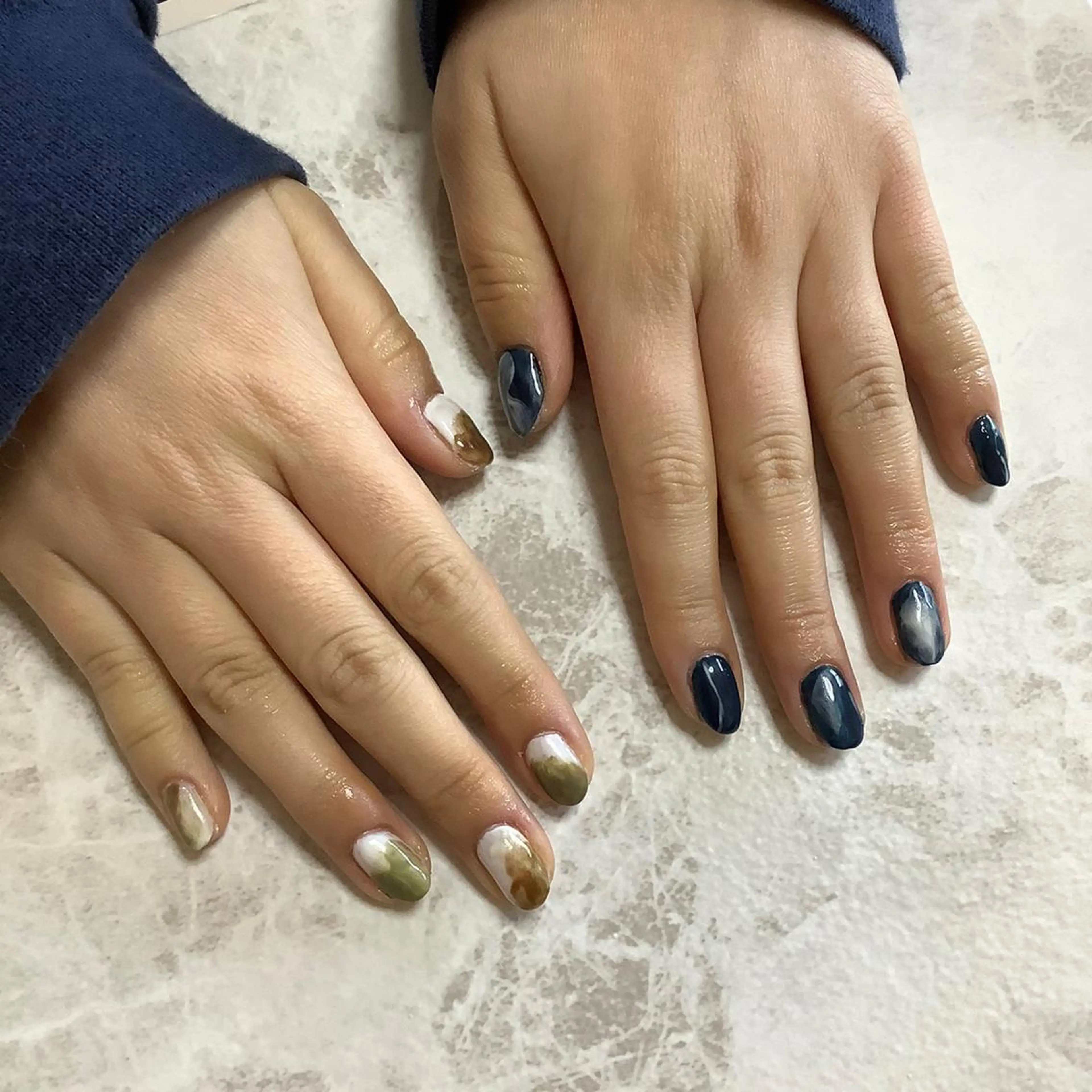 ネイル ブルー グリーン Mii nail いづみのその他イメージ