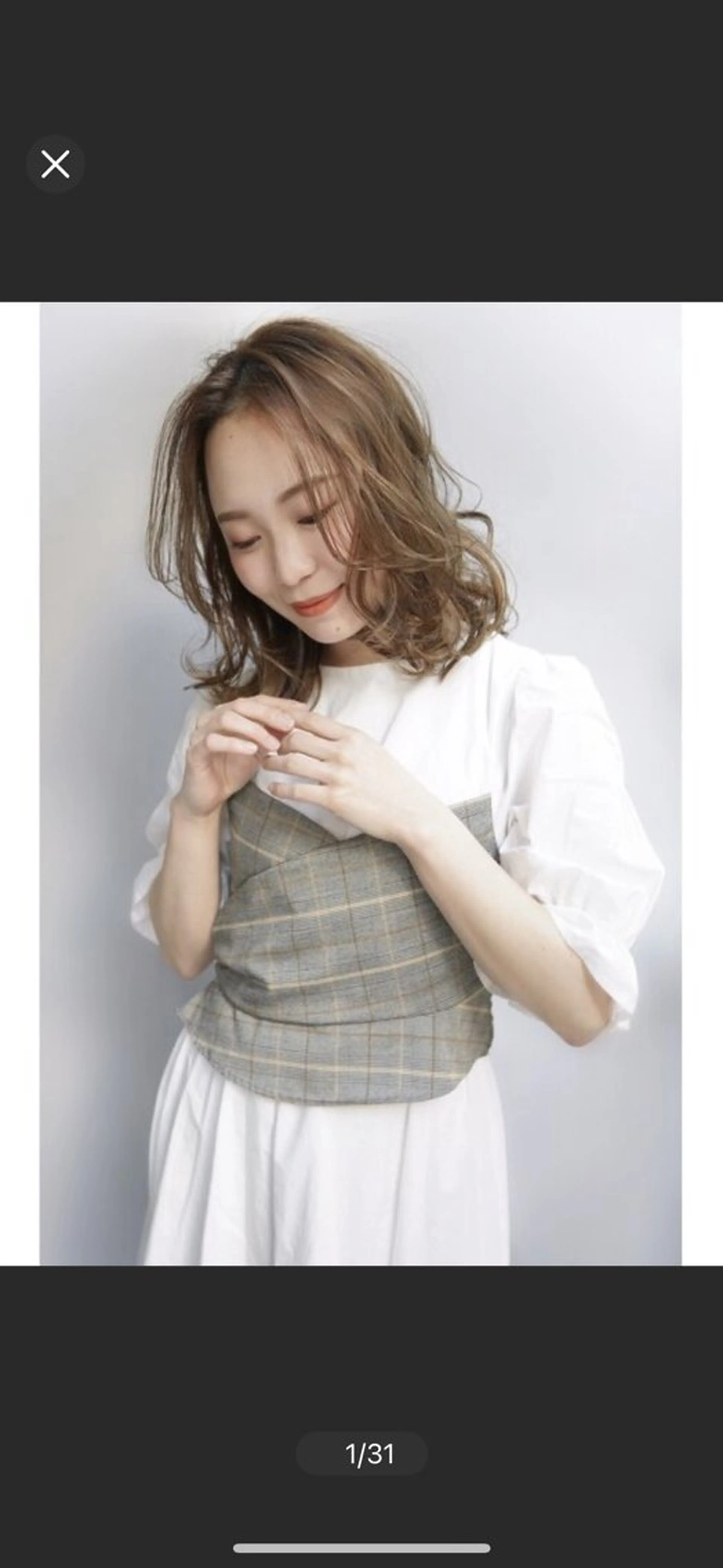 ミディアム ミディアムパーマ 韓国艶髪/透明感 カラー/ひなののヘアスタイル