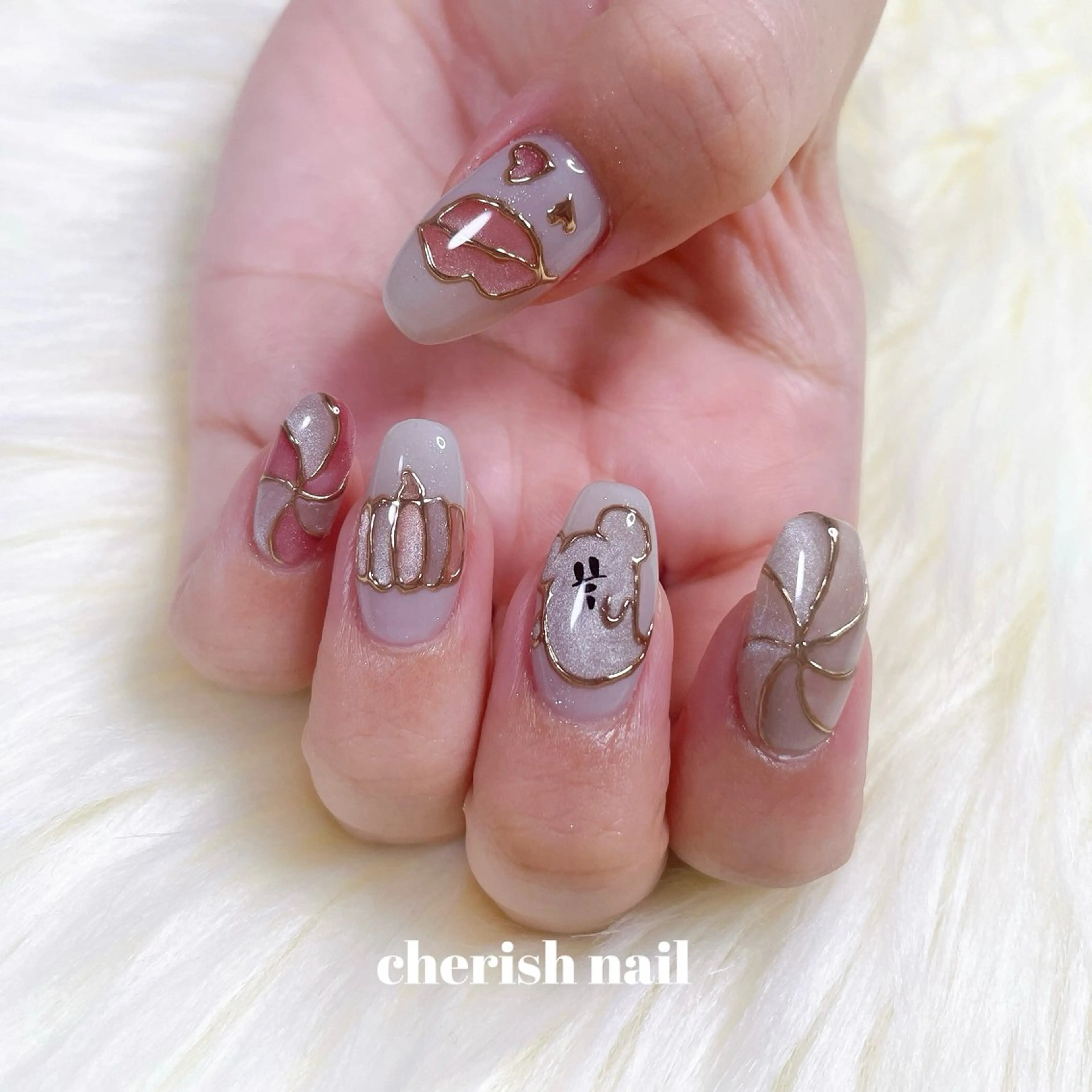 ネイル アートネイル ハロウィン ハンドネイル cherish nailのネイルデザイン