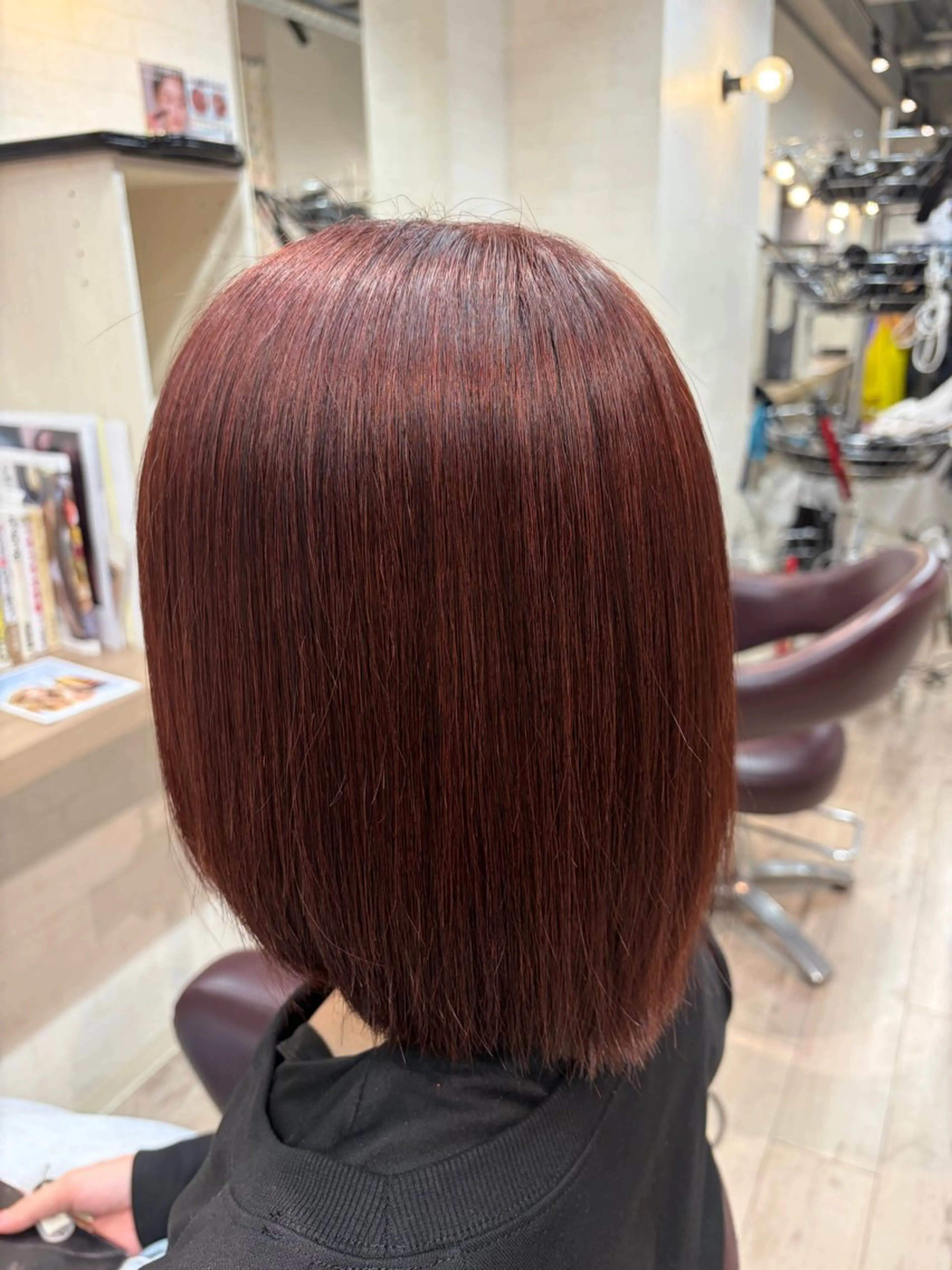 ミディアム カラー ヘアカラー 大賀 鈴のヘアスタイル