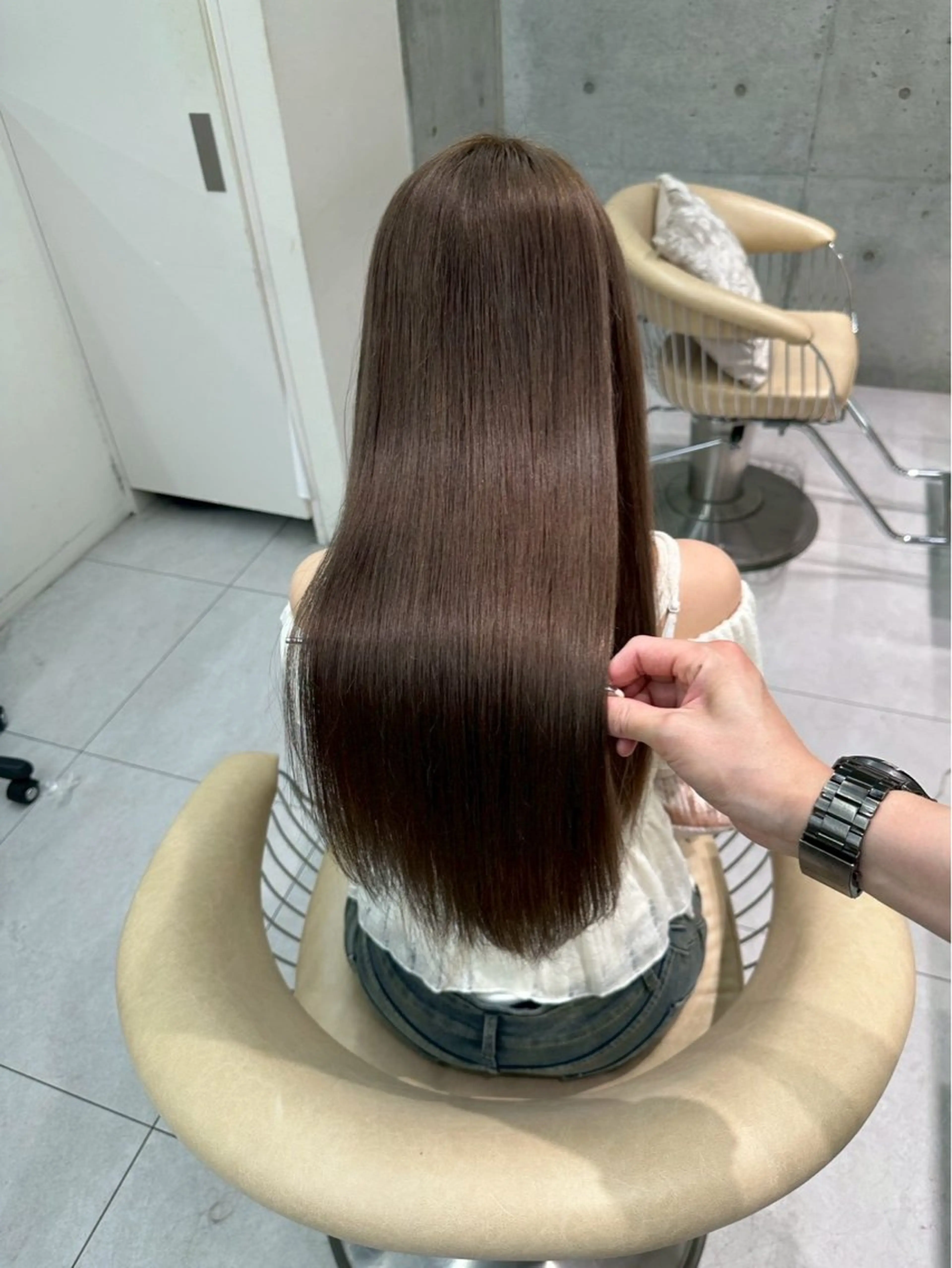 ロング くびれヘア 髪質改善 ヨシンモリ 韓国風ヘア レイヤーカット 美実 ♡のヘアスタイル