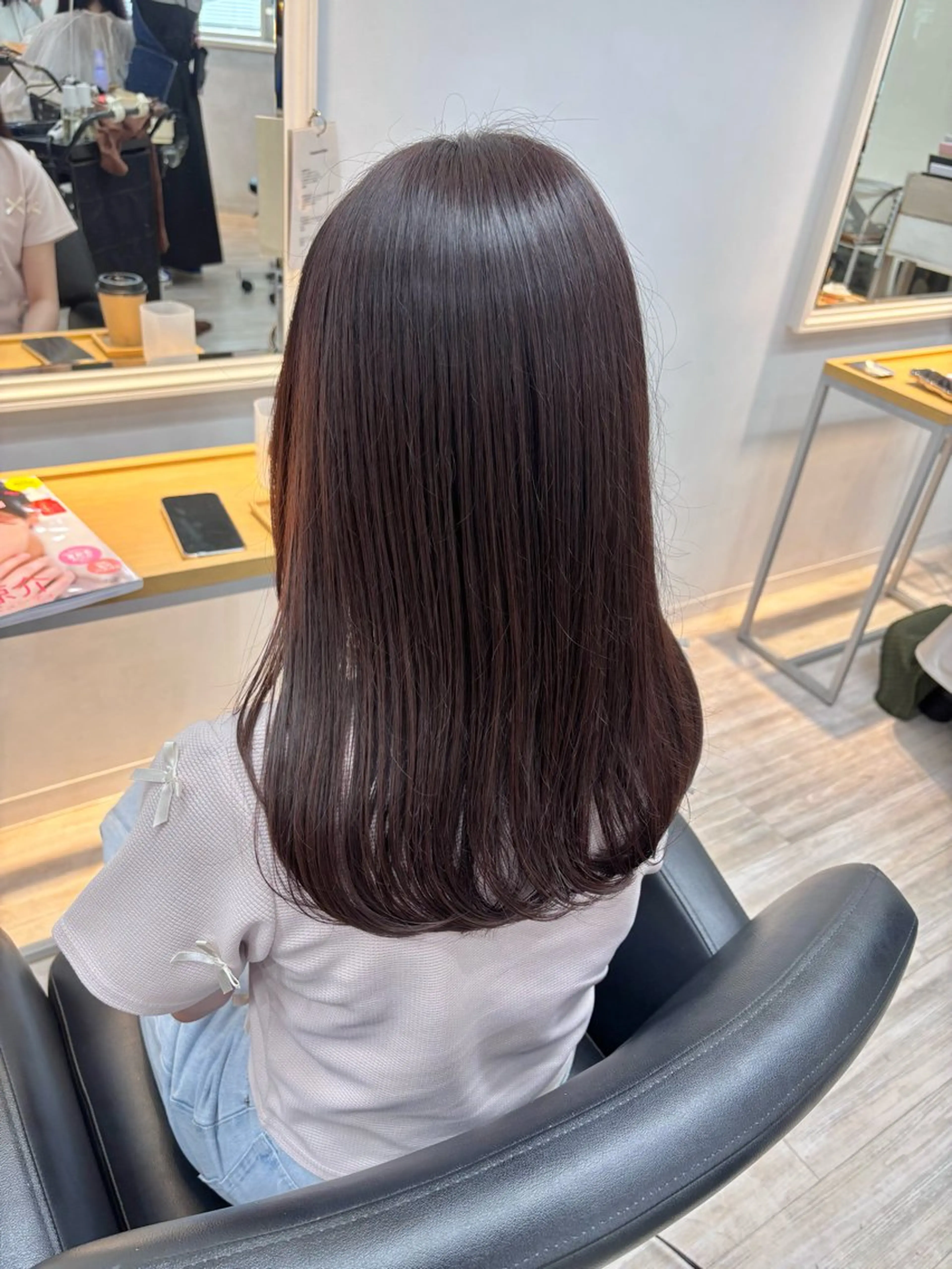 セミロング カラー ブラウンカラー ラベンダーカラー ラベンダーブラウン くさかみさき🌼暖色 /耳つぼ/オタク🌼のヘアスタイル