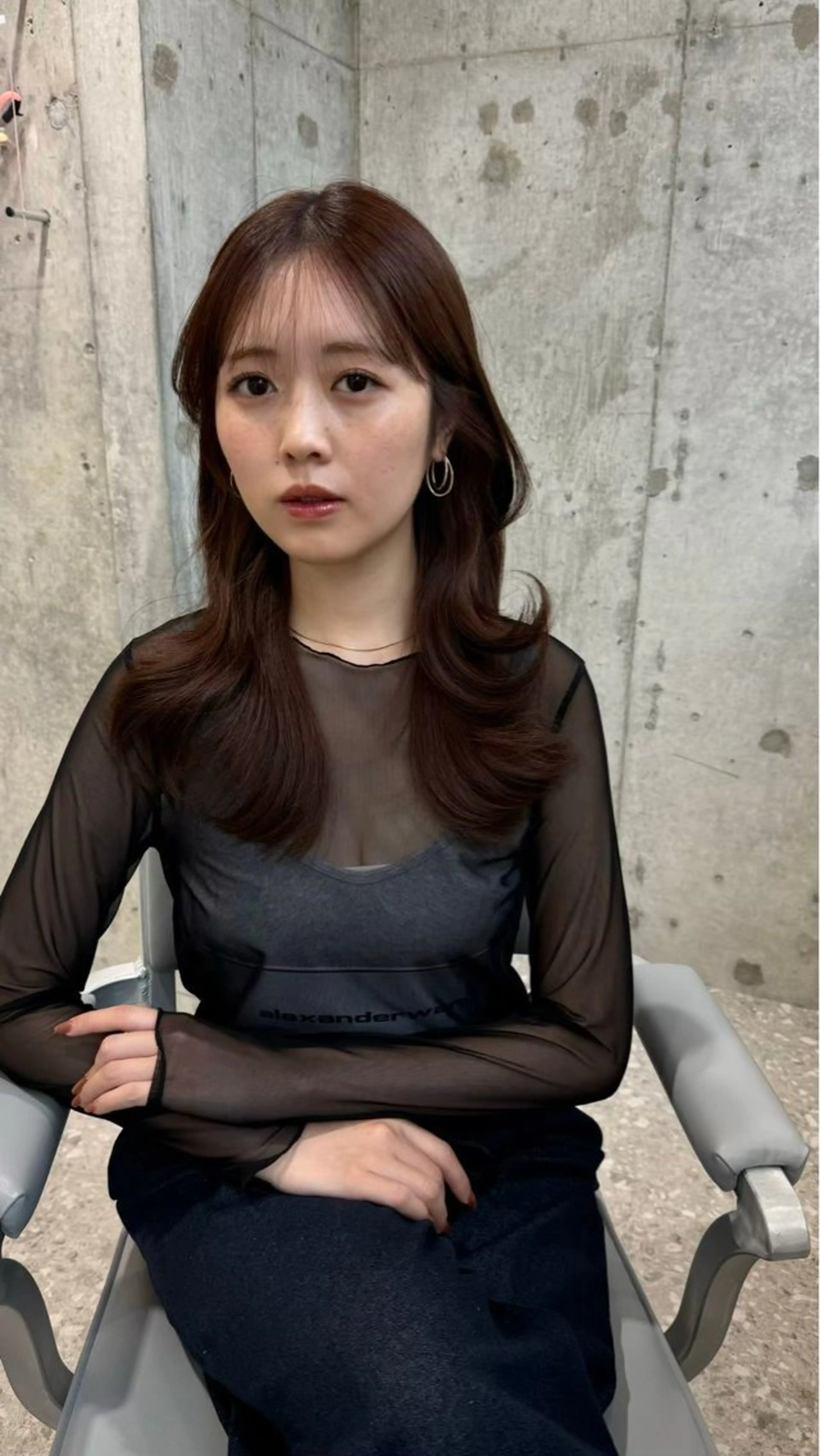 ロング カラー カット ヘアカラー トリートメント 髪質改善/縮毛矯正 /レイヤー/宮崎直弥のヘアスタイル