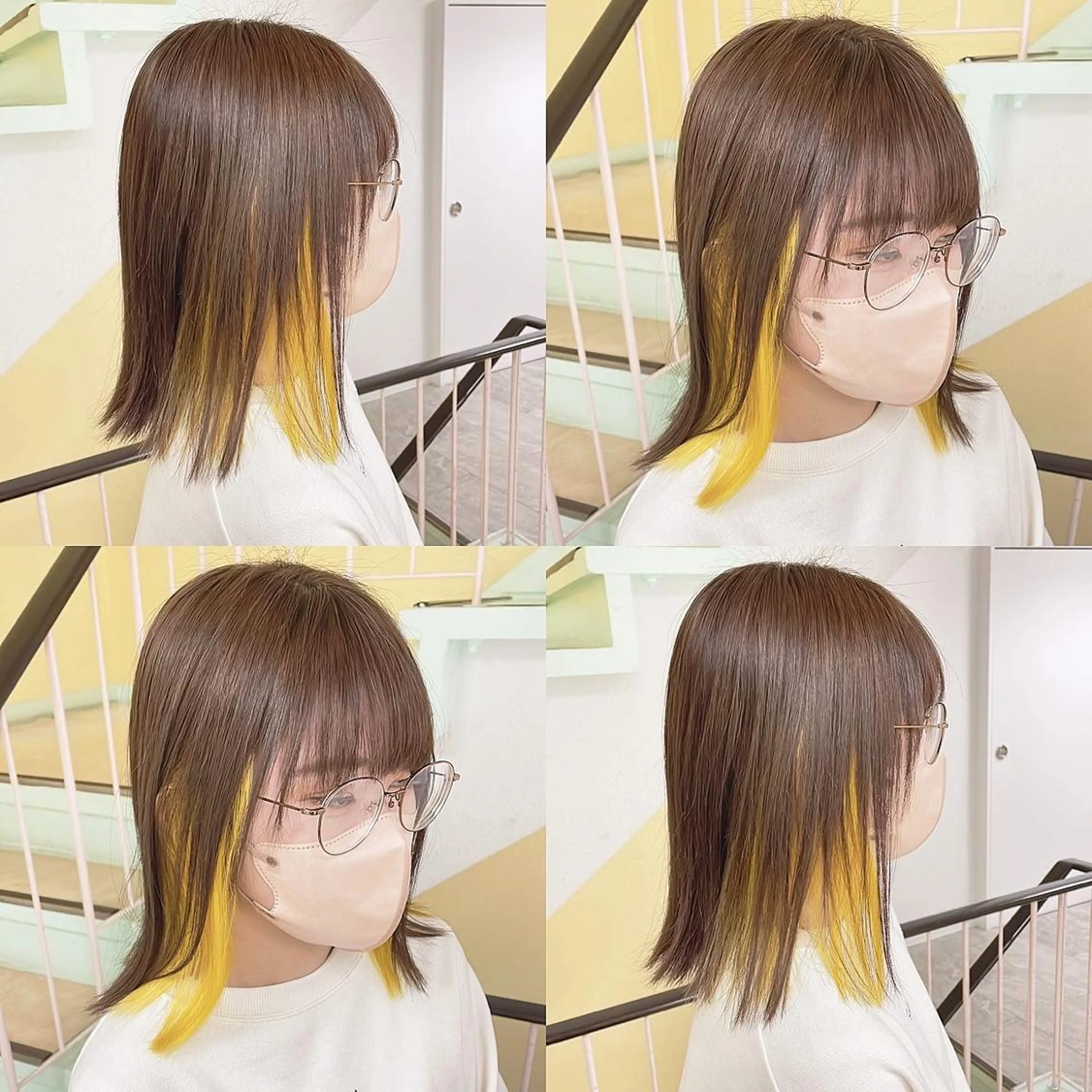 カラー ヘアカラー トリートメント 渋谷:インナーカラー ／🍒エリカ🍒のヘアスタイル