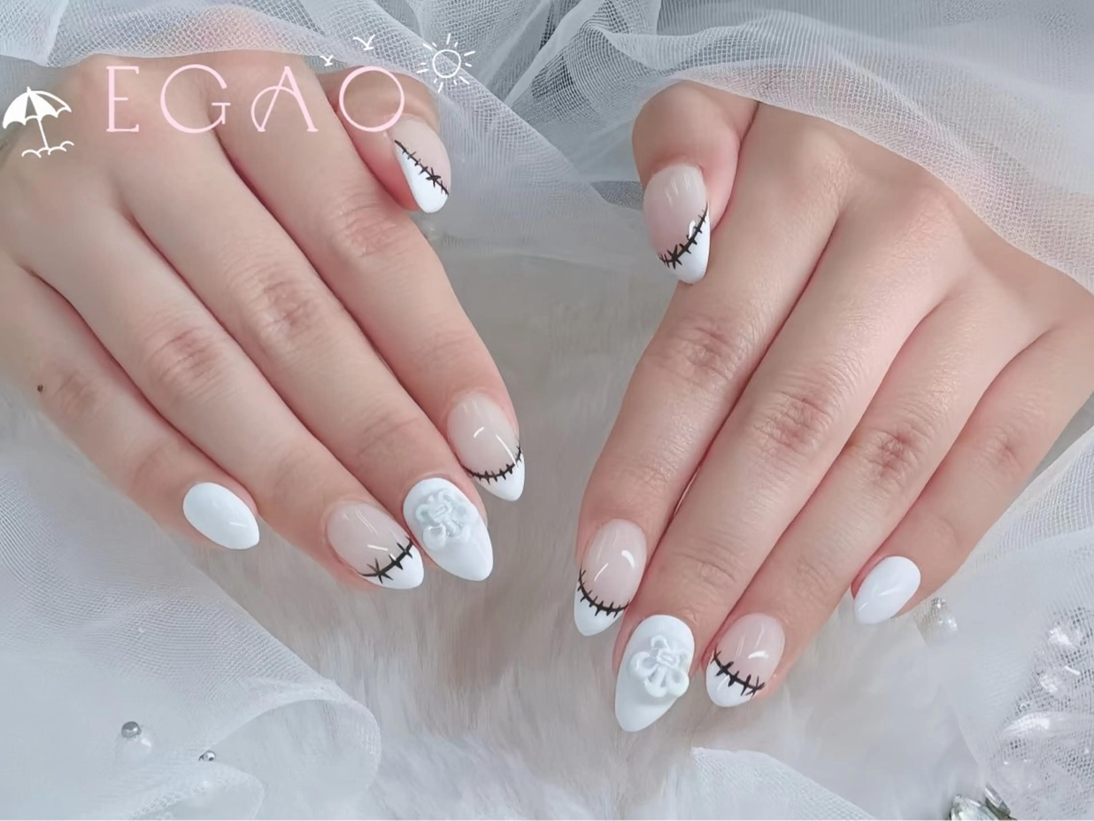 ネイル アートネイル フットネイル フレンチネイル ジェルネイル グラデーション ハンドネイル Egao Nail錦糸町店のネイルデザイン