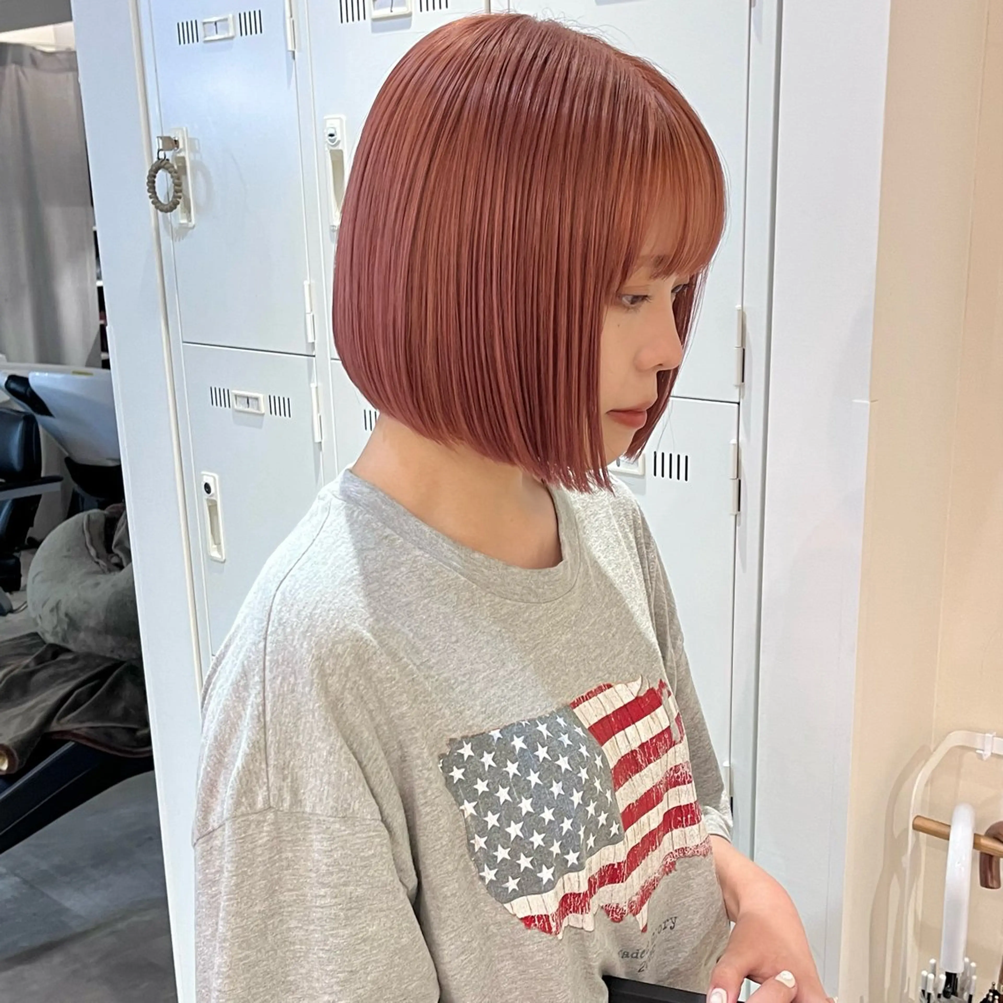 ミディアム カラー ブリーチ ハイトーンカラー 韓国ヘア/ 髪質改善特化谷名勇輝のヘアスタイル