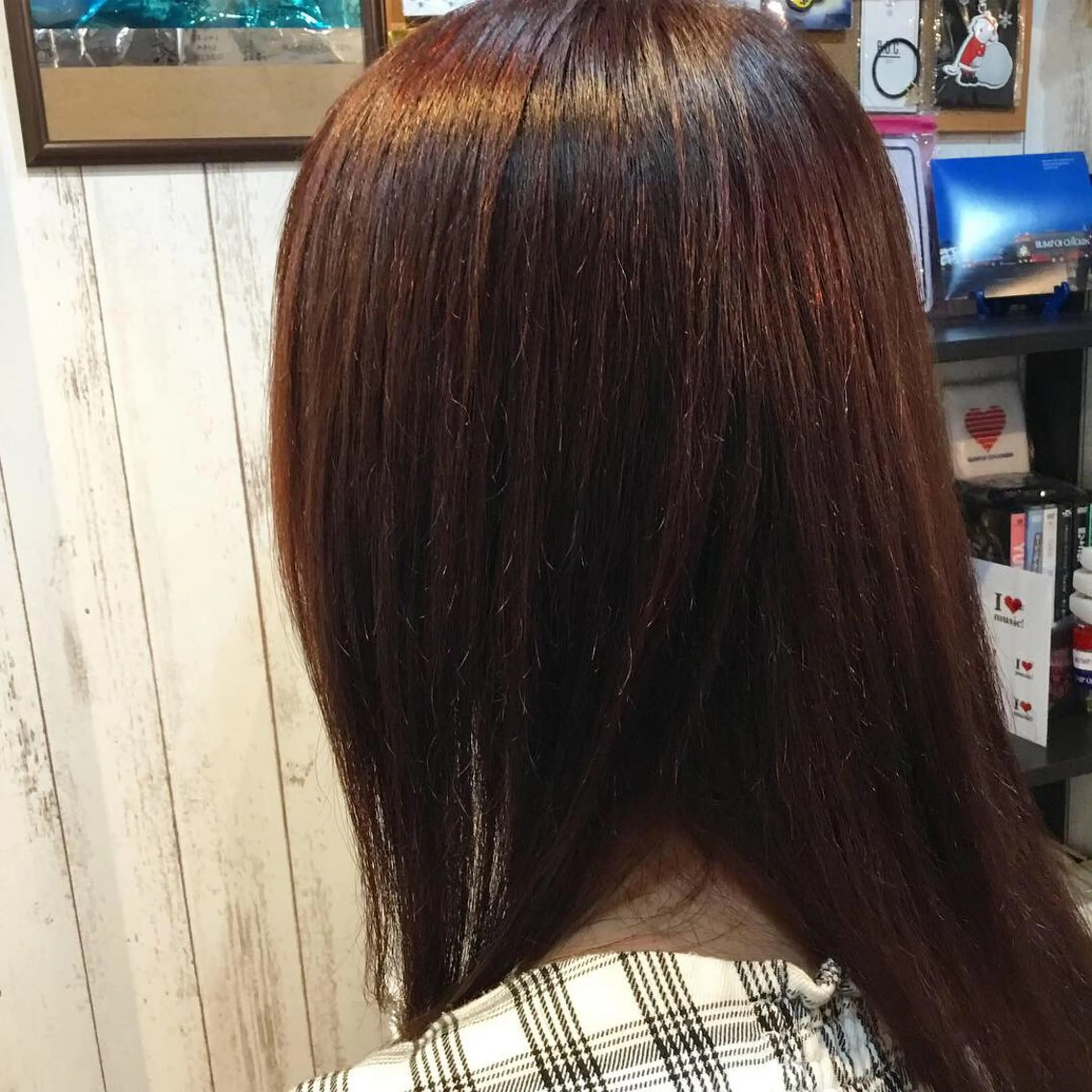セミロング カラー パーマ 金崎 新吾のヘアスタイル