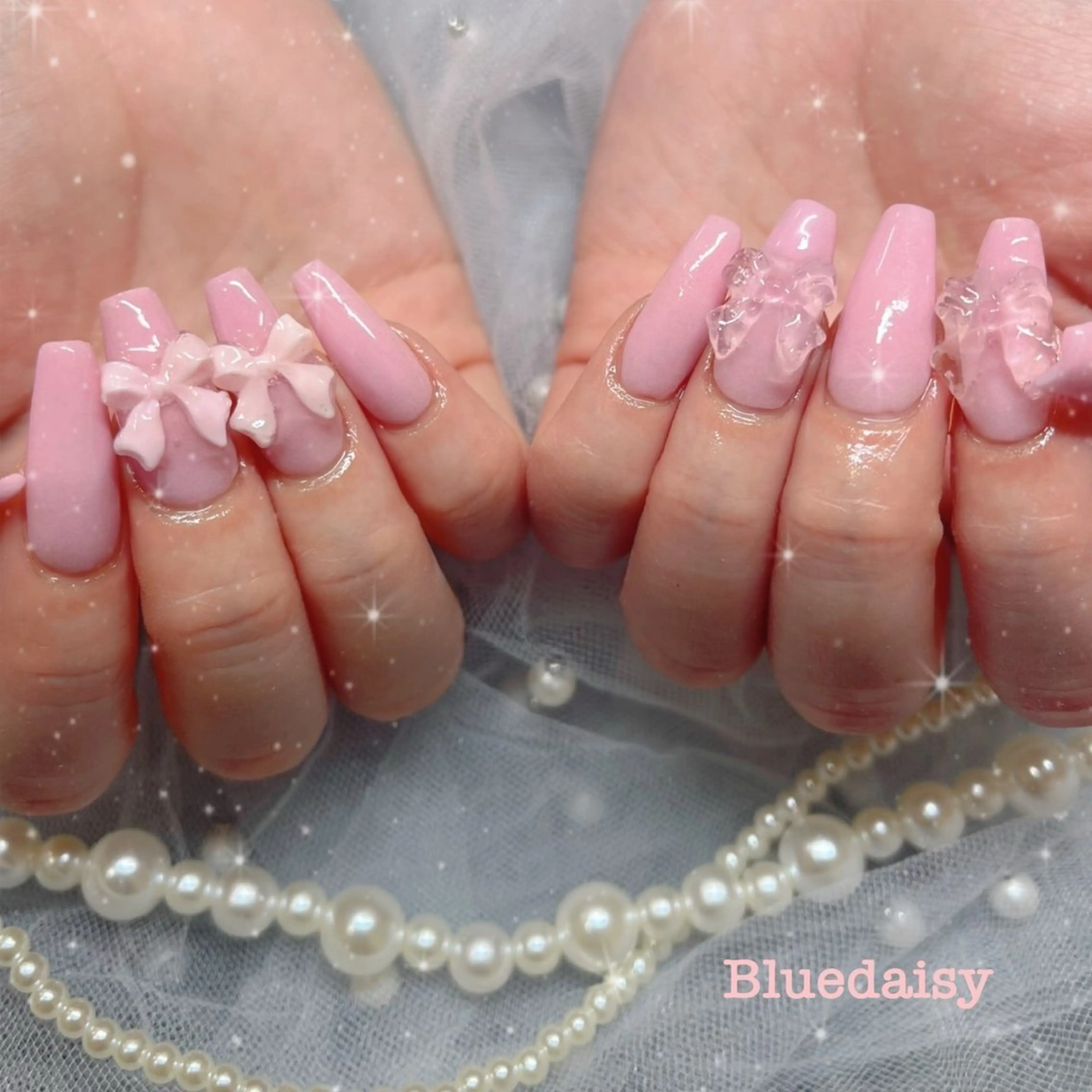 ネイル ハンドネイル Blue daisy 栄本店のネイルデザイン