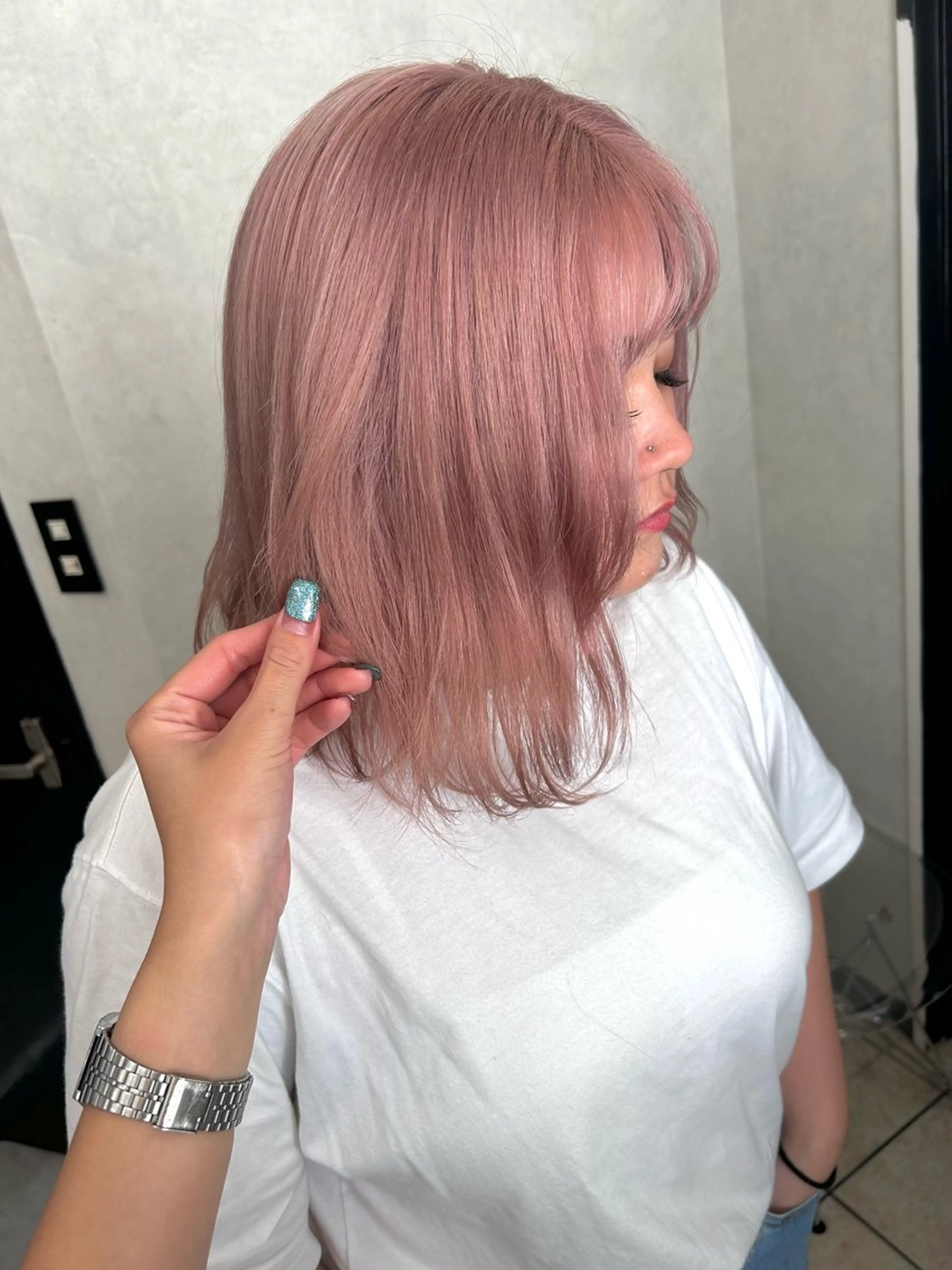 ロング カラー ハイトーン髪質改善 🫧大阪/kanonのヘアスタイル