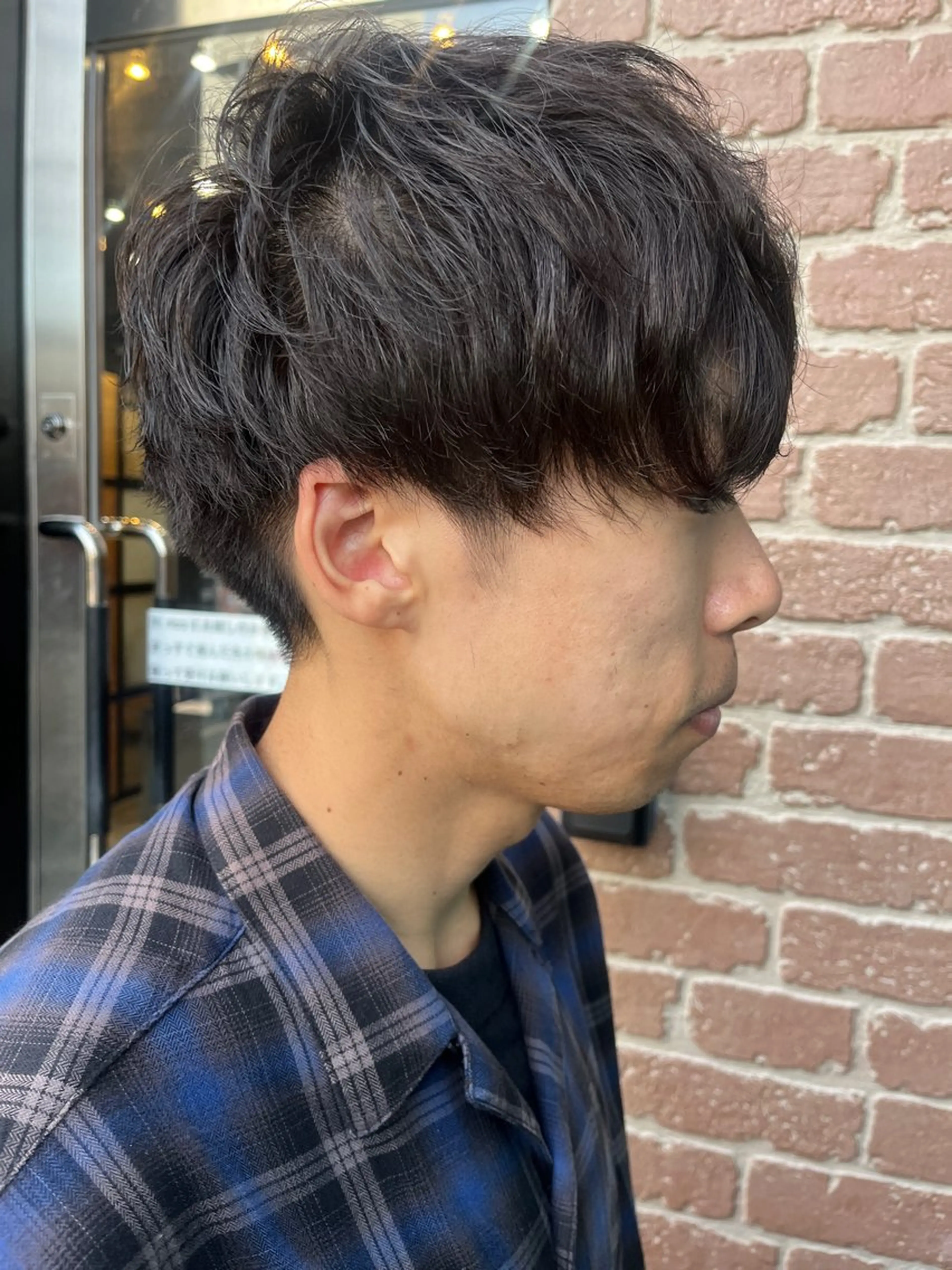 ショート パーマ メンズ カット トリートメント ヘッドスパ 久木原 ゆりのヘアスタイル