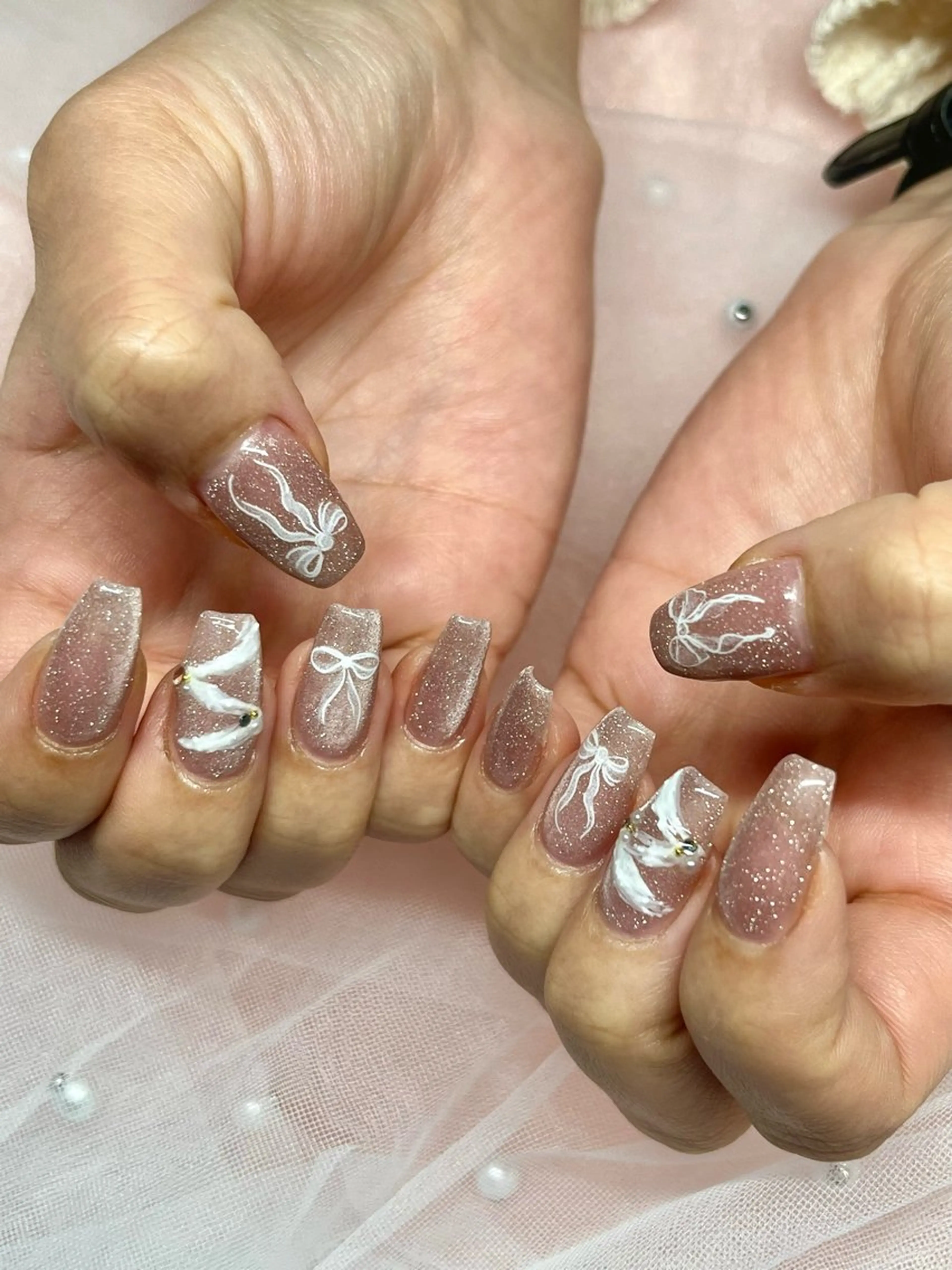 ネイル フラッシュネイル フラッシュマグ マグネットネイル ハンドネイル NailByua 武蔵新城徒歩4分のネイルデザイン