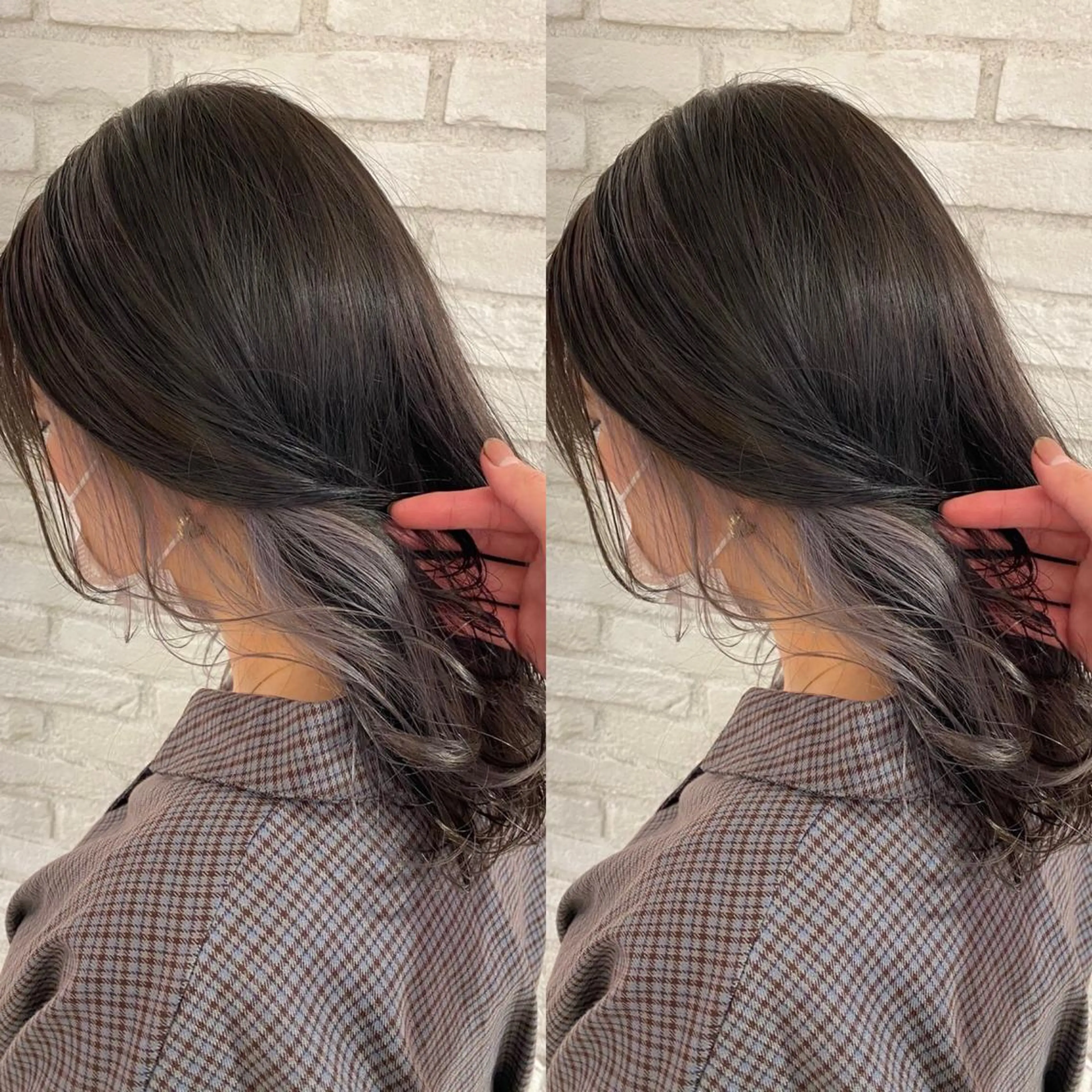 ミディアム カラー カット ヘアカラー トリートメント 縮毛/レイヤー 韓国/橋口のヘアスタイル